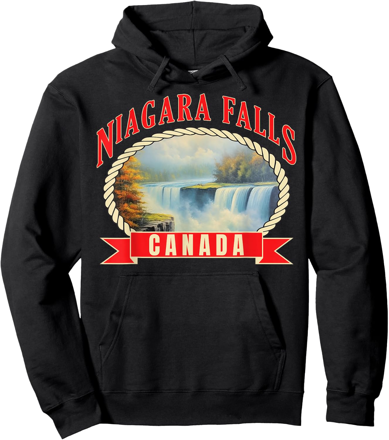 Niagara Falls Canada USA Nature river Hoodie - Hoodie | Black
