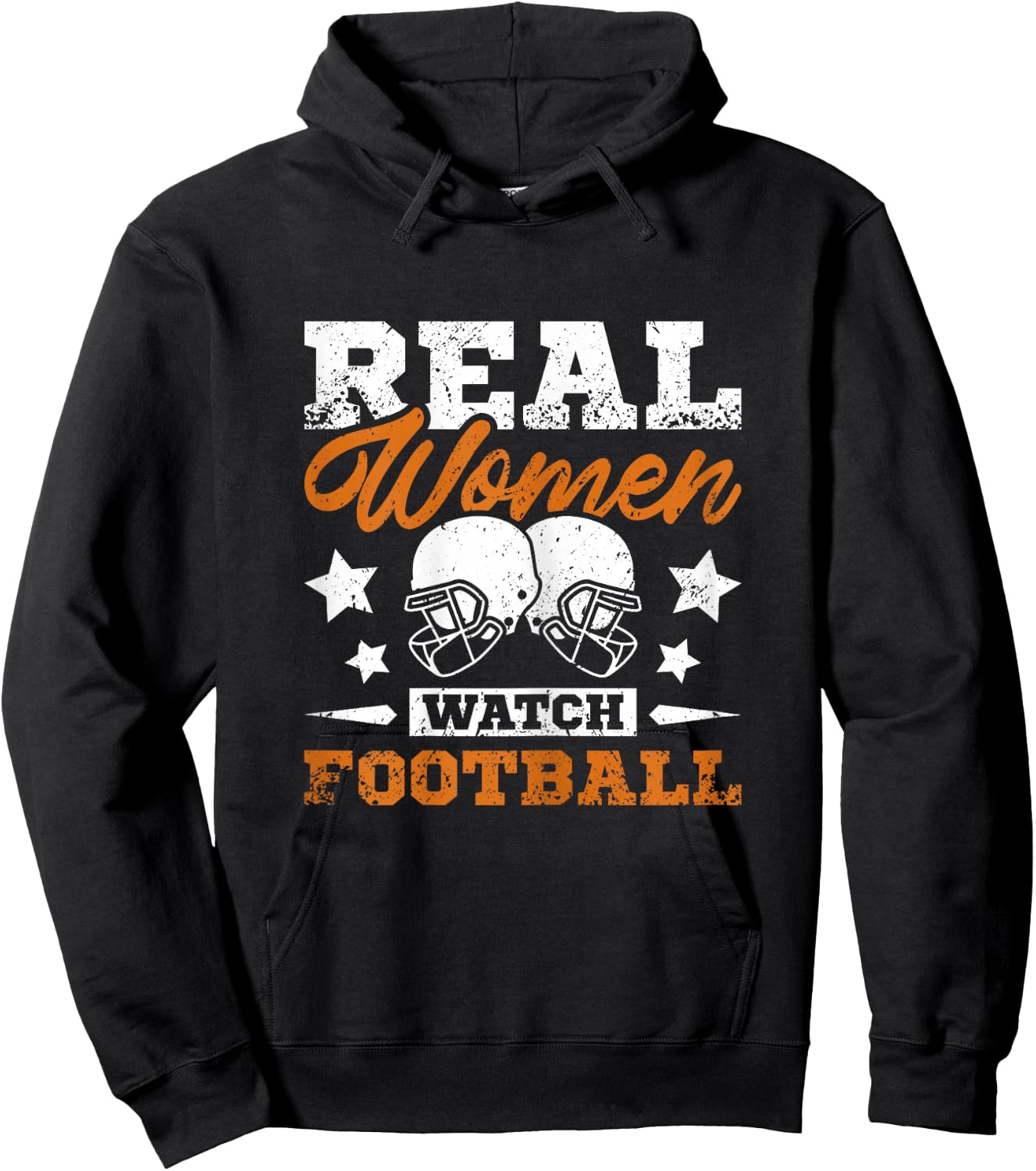 Real women watch football Hoodie - Hoodie | Black