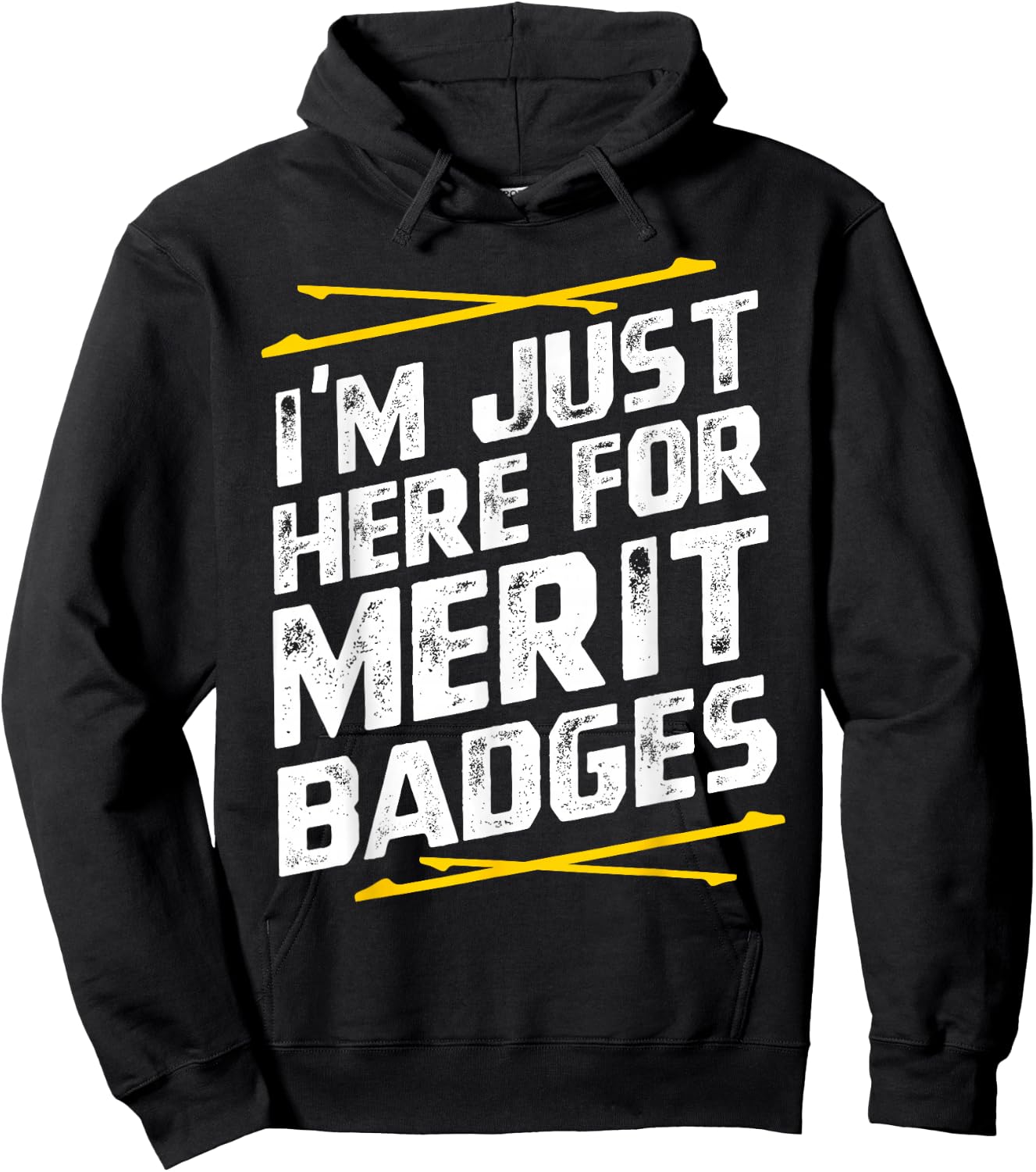 Im just here for merit badges - Scouting Hoodie - Hoodie | Black