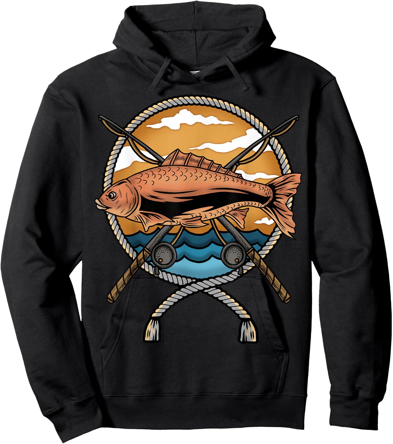 Carp Fish Fisherman Fishing Hoodie - Hoodie | Black