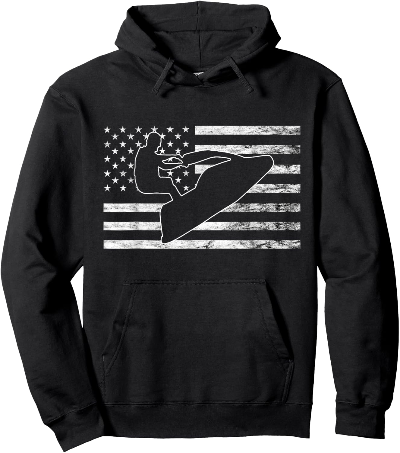 Jetski Watercraft Jet Ski Jet Skier American USA Jet Skiing Hoodie - Hoodie | Black