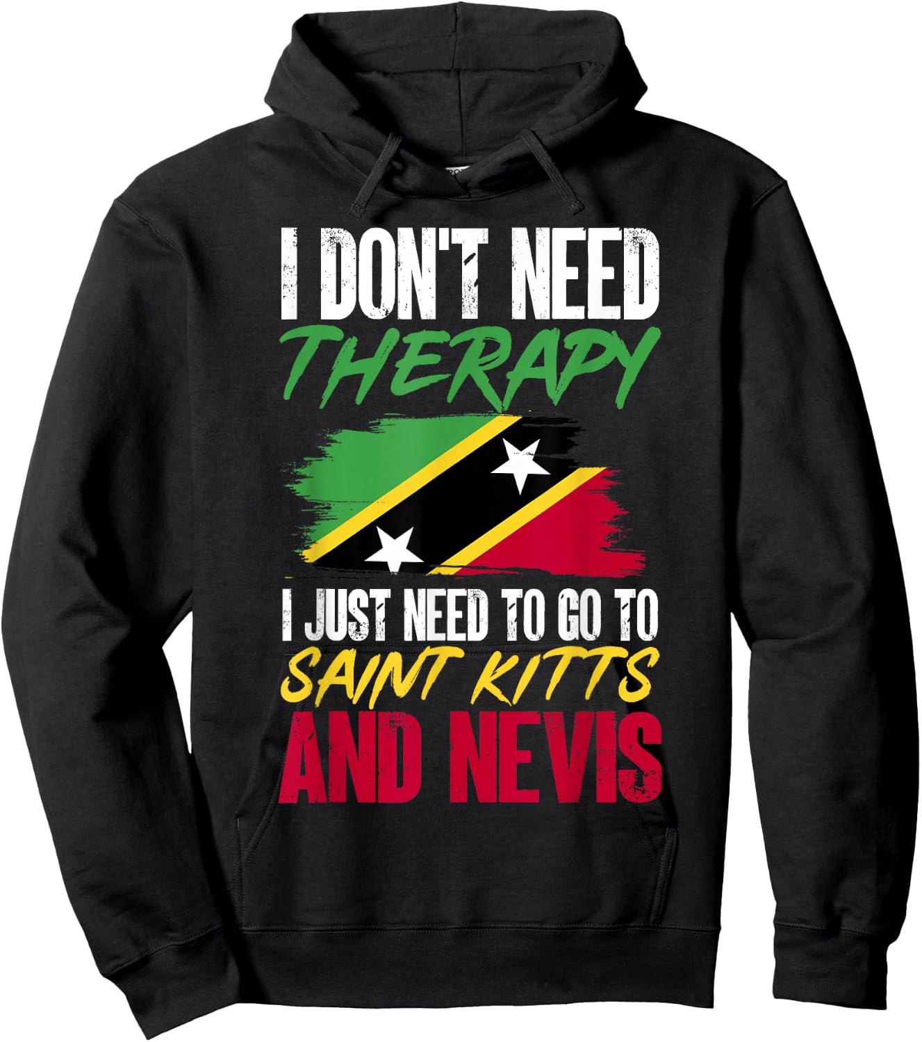 St Kitts and Nevis Flag Hoodie - Hoodie | Black