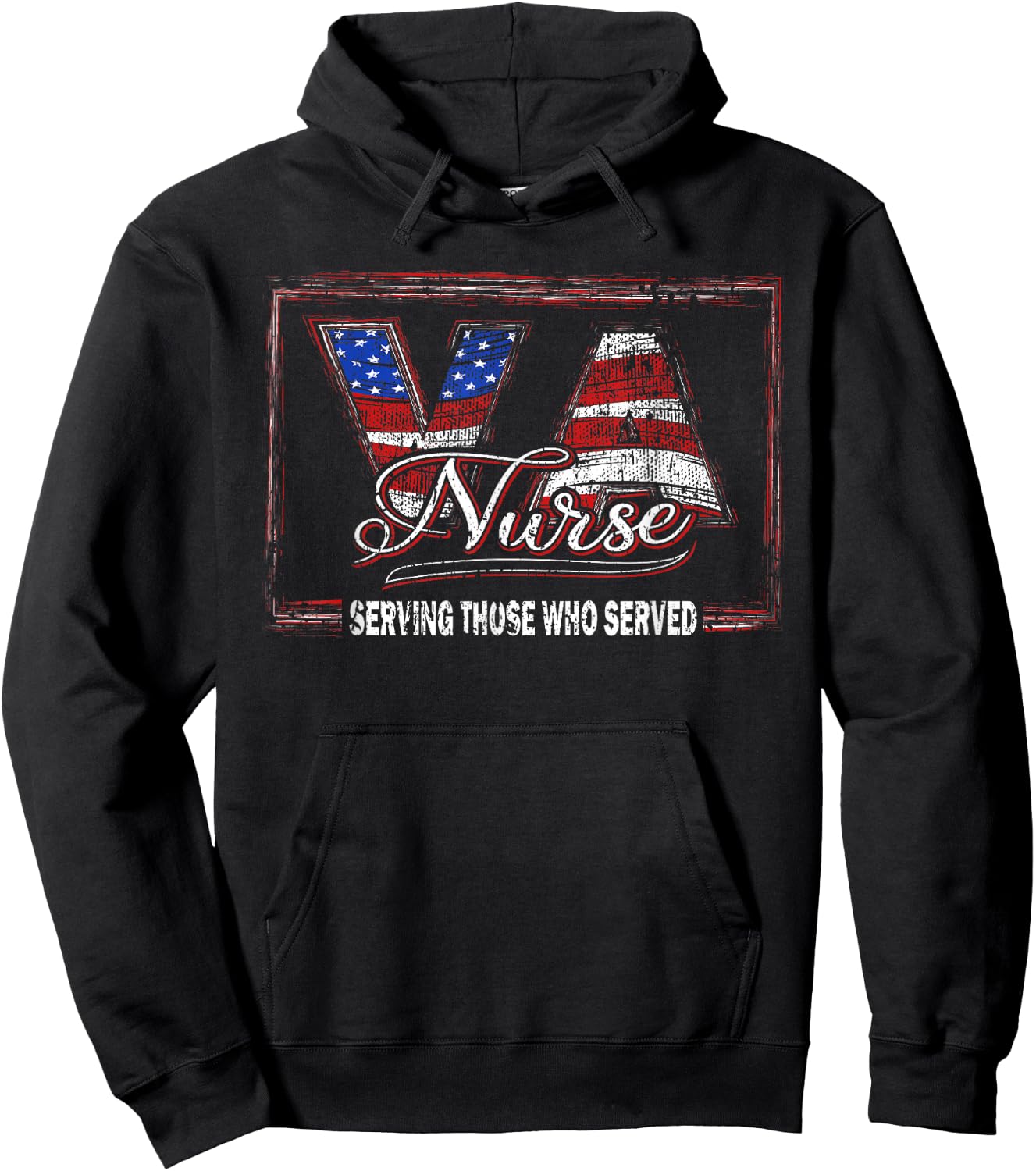 Va nurse serving those who served veteran nurse Hoodie - Hoodie | Black