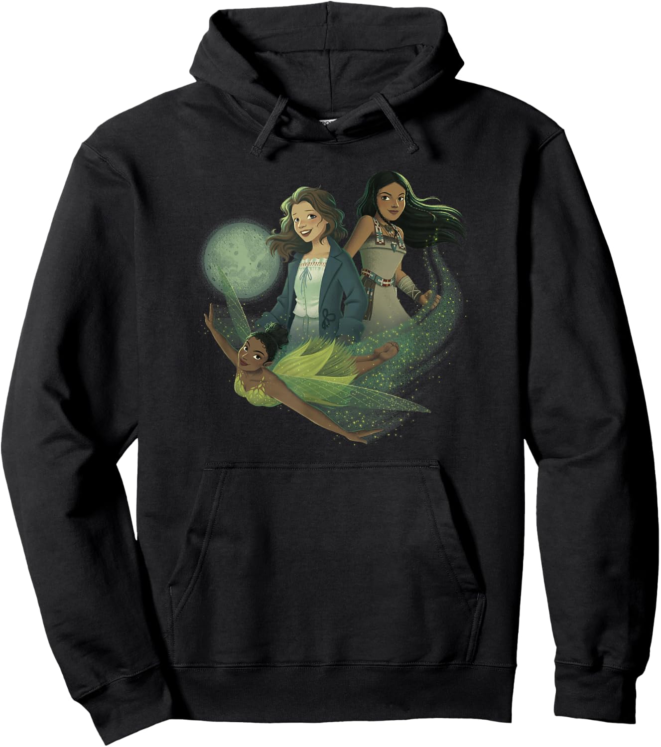 Disney Peter Pan & Wendy Tiger Lily & Tinker Bell Portrait Hoodie - Hoodie | Black