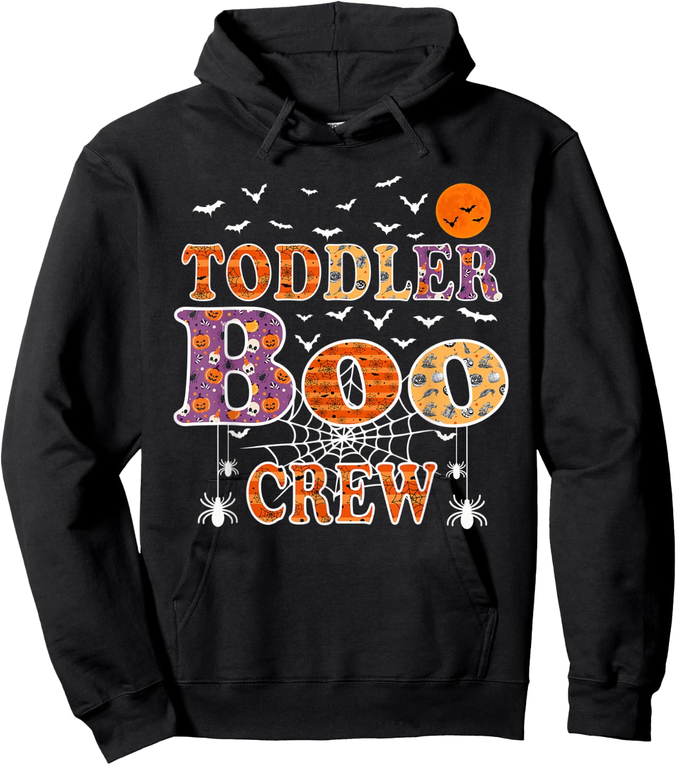 Toddler Boo Crew Funny Halloween Daycare Teacher Kids Hoodie - Hoodie | Black