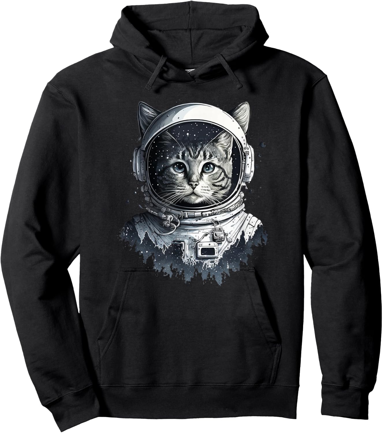 Space Astronaut Cat - Space Cat Hoodie - Hoodie | Black