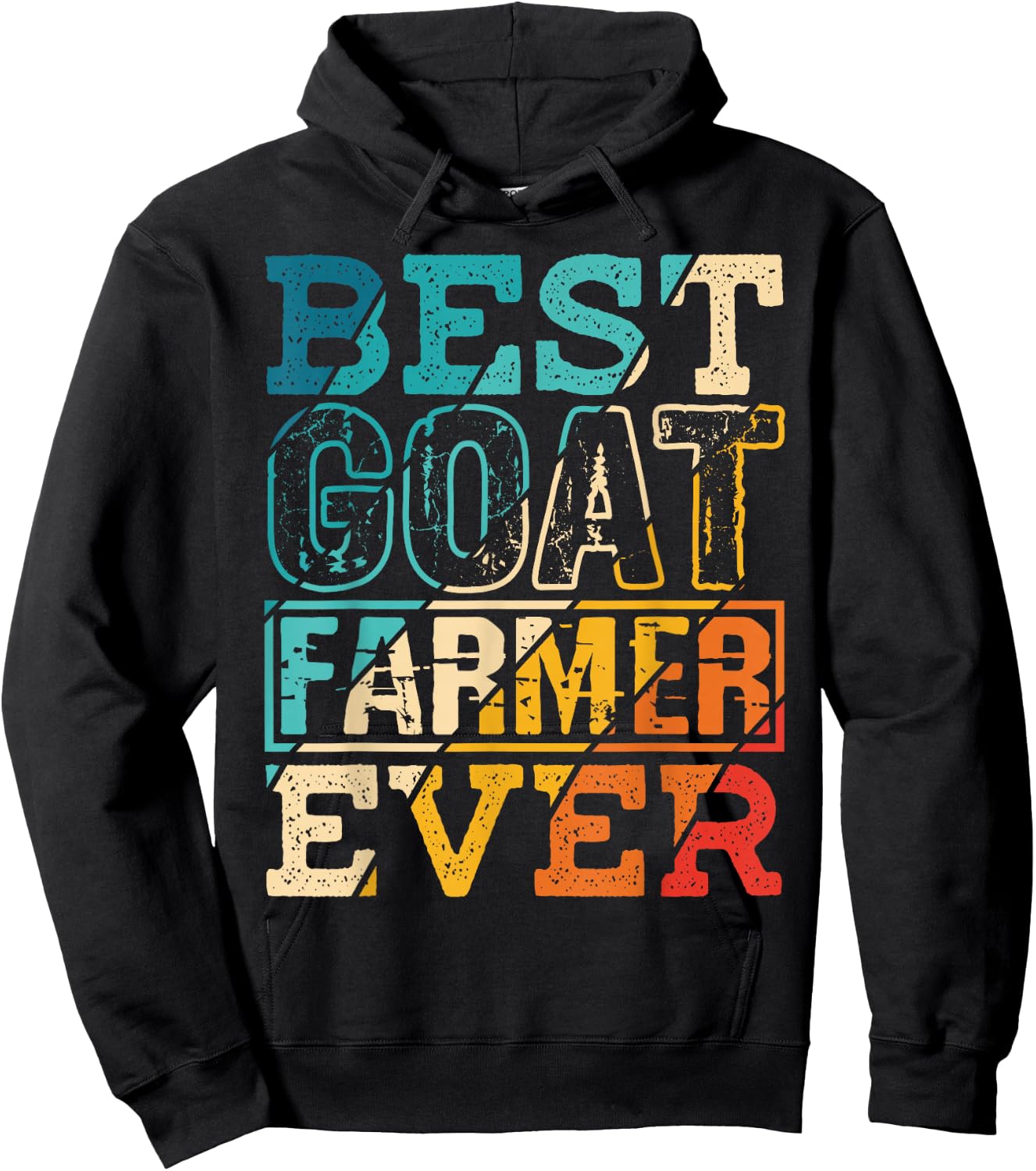 Best Goat Farmer Ever Farm Funny Gift Farmer Cheese Lover Hoodie - Hoodie | Black