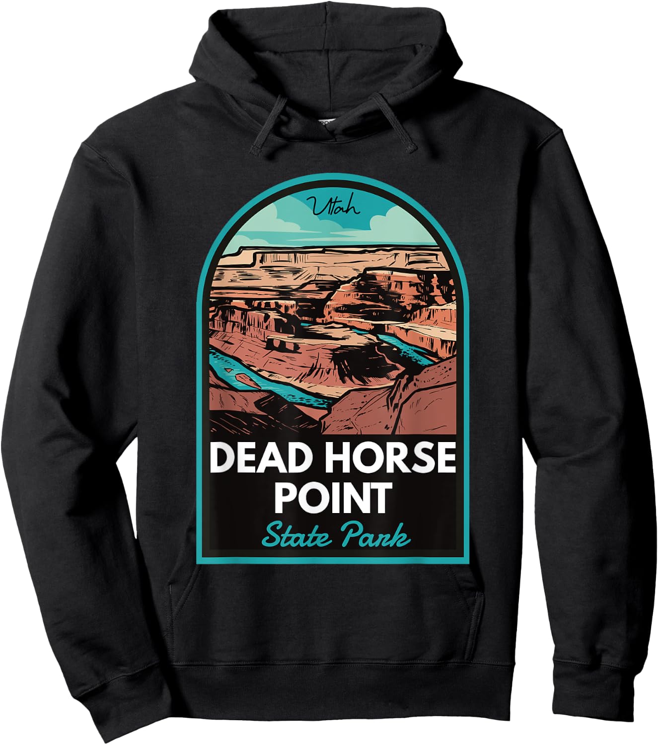 Dead Horse Point State Park Utah Badge Hoodie - Hoodie | Black