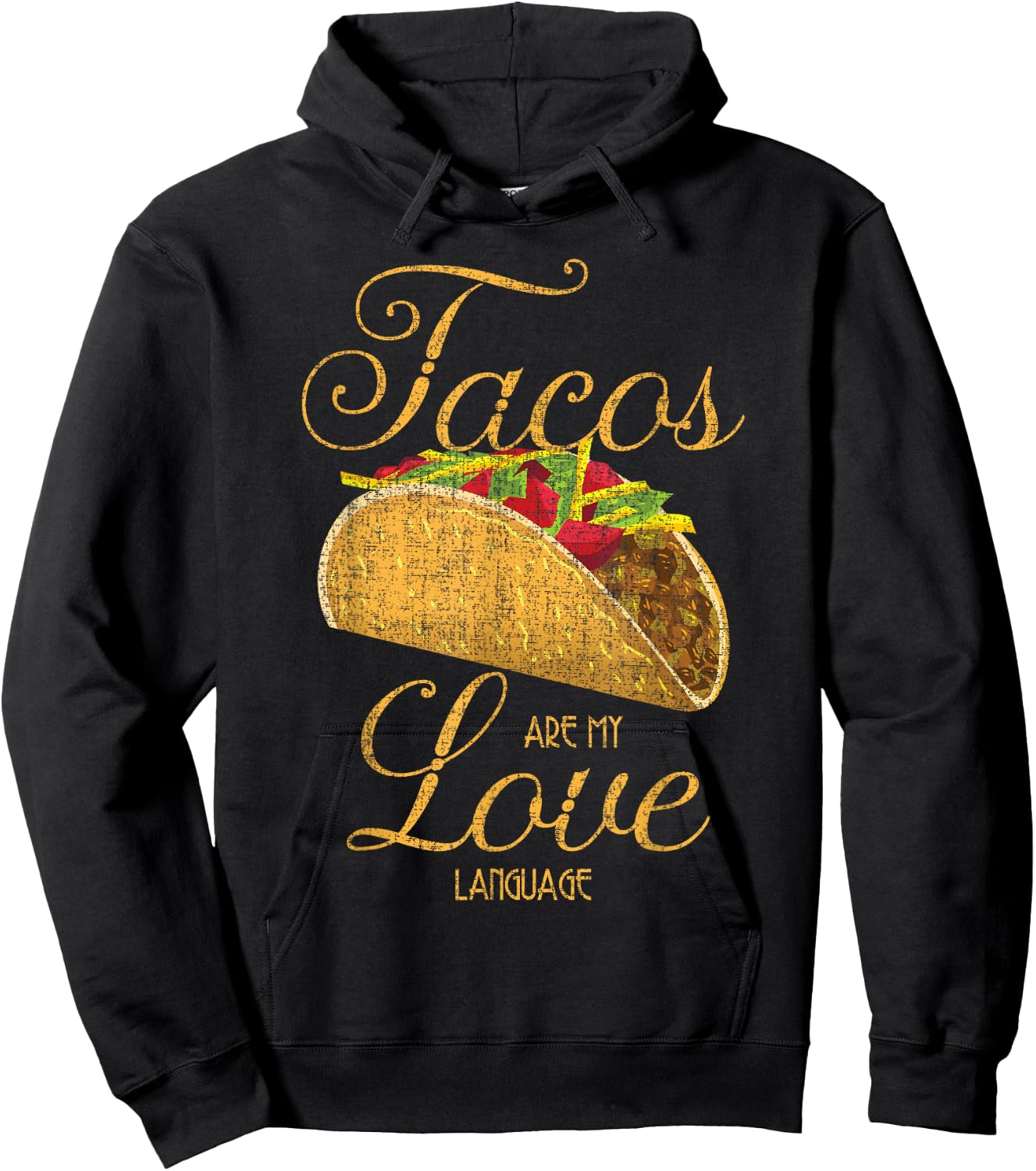 Funny Taco Tuesday Mexican Tacos Are My Love Language Hoodie - Hoodie | Black