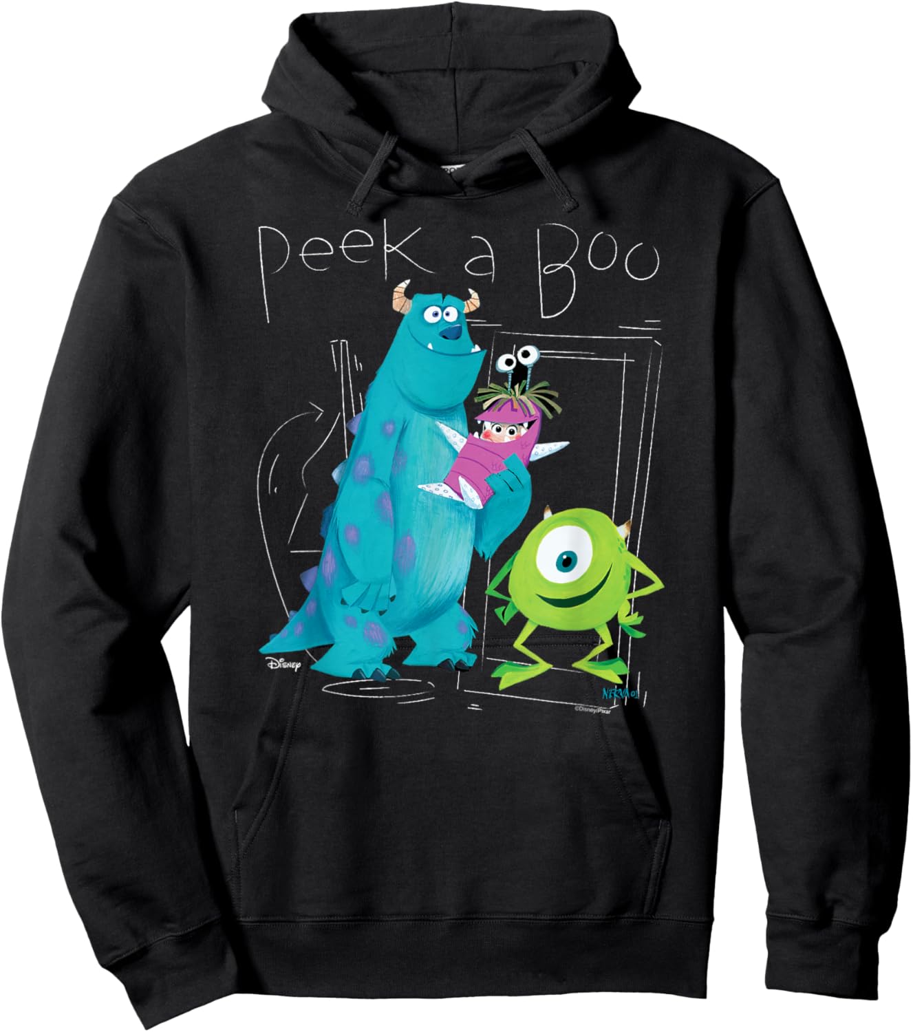 Monsters Inc - Peek A Boo Hoodie - Hoodie | Black
