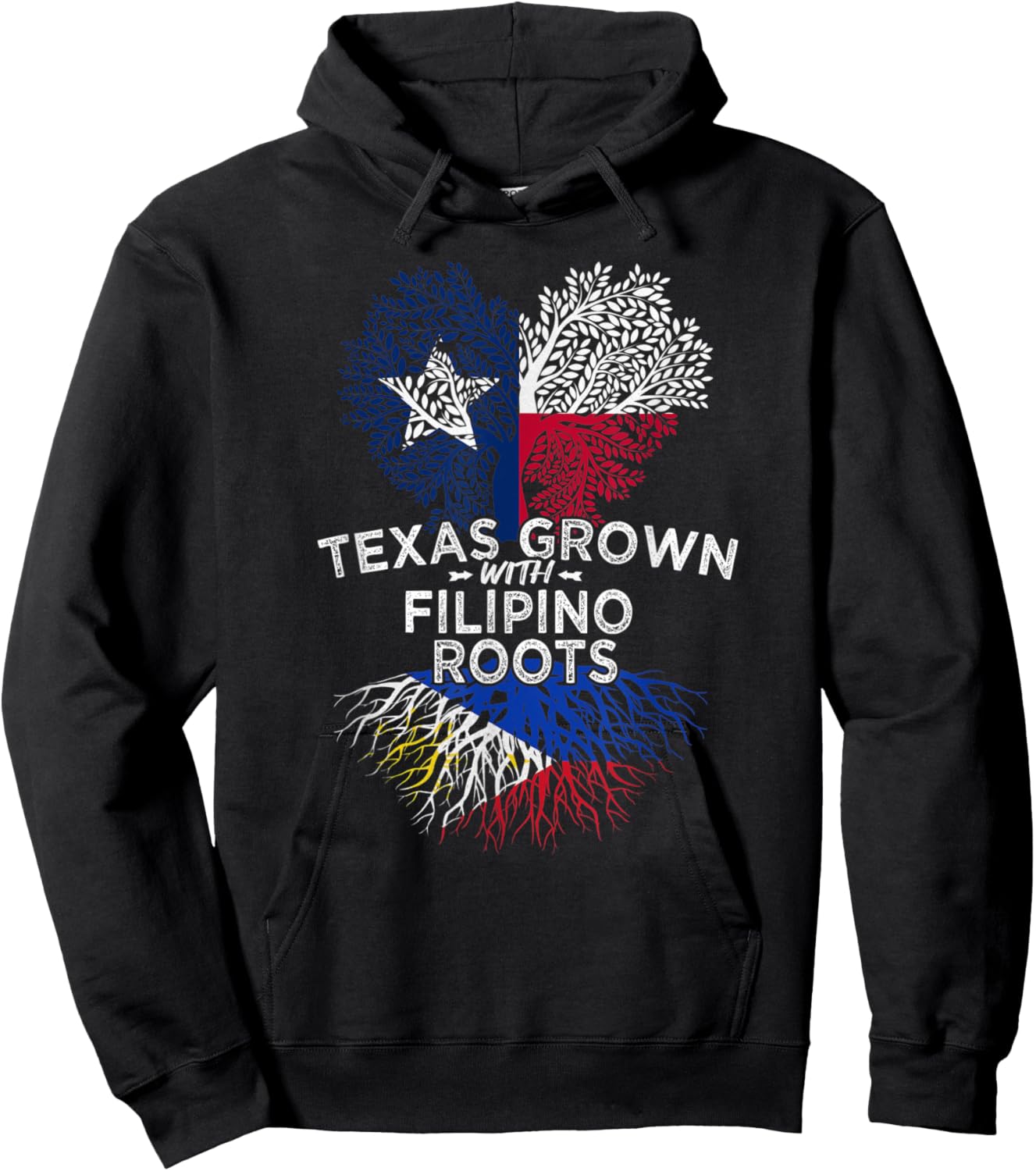 Texas Grown with Filipino Roots Hoodie - Hoodie | Black