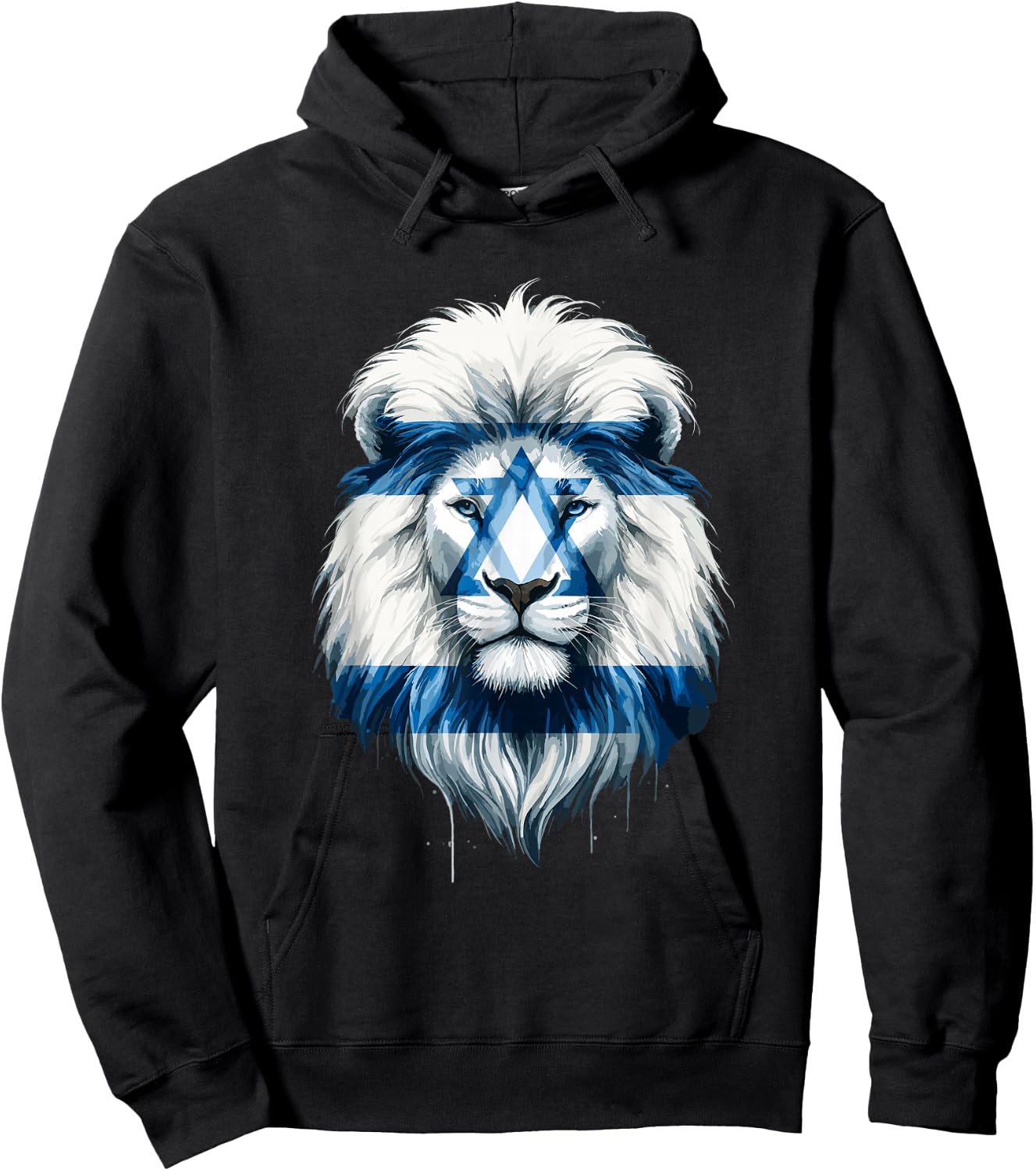 Jewish Israel Flag Lion David Star Yisrael Proud Israelites Hoodie - Hoodie | Black