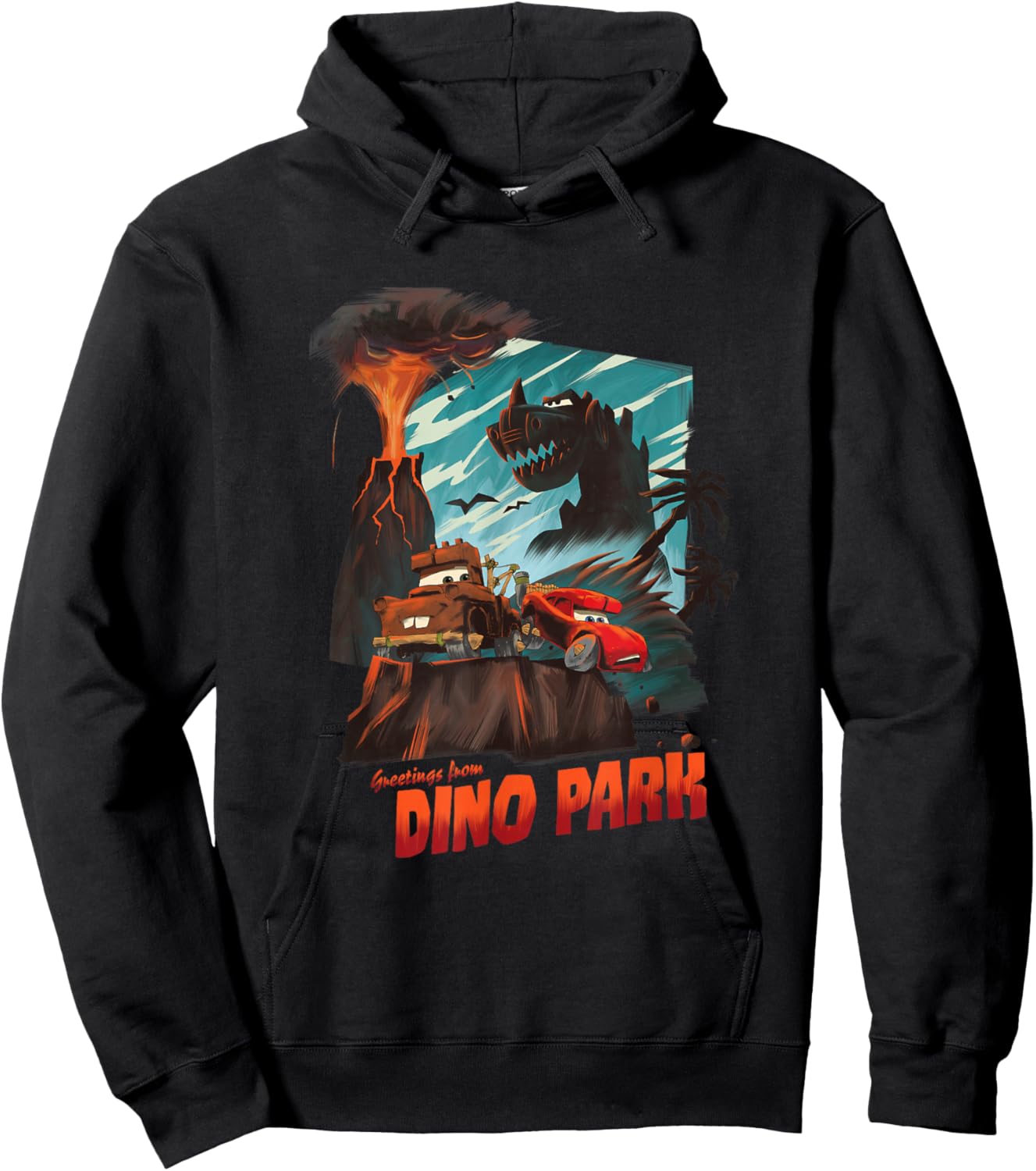 Disney Pixar Cars on the Road Greetings from Dino Park Hoodie - Hoodie | Black