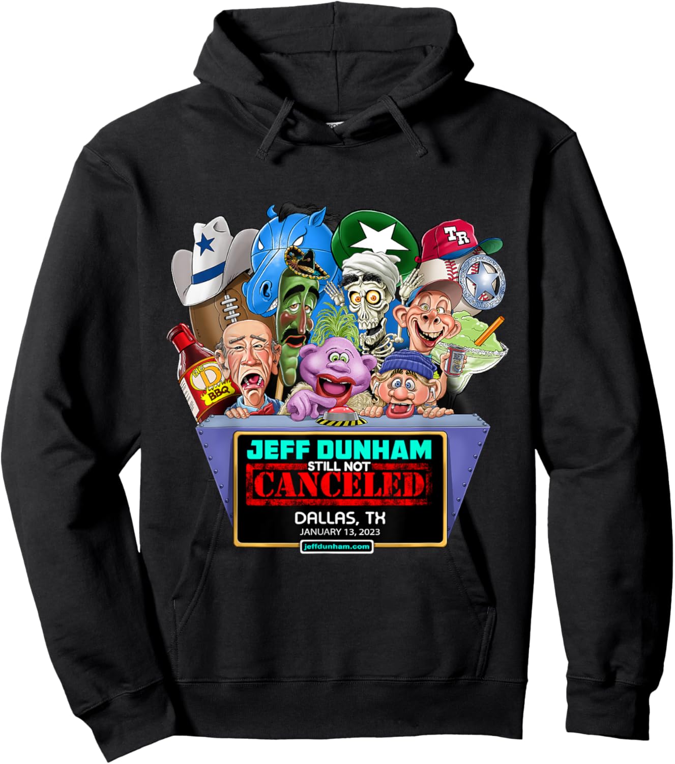 Jeff Dunham Dallas, TX (2023) Hoodie - Hoodie | Black