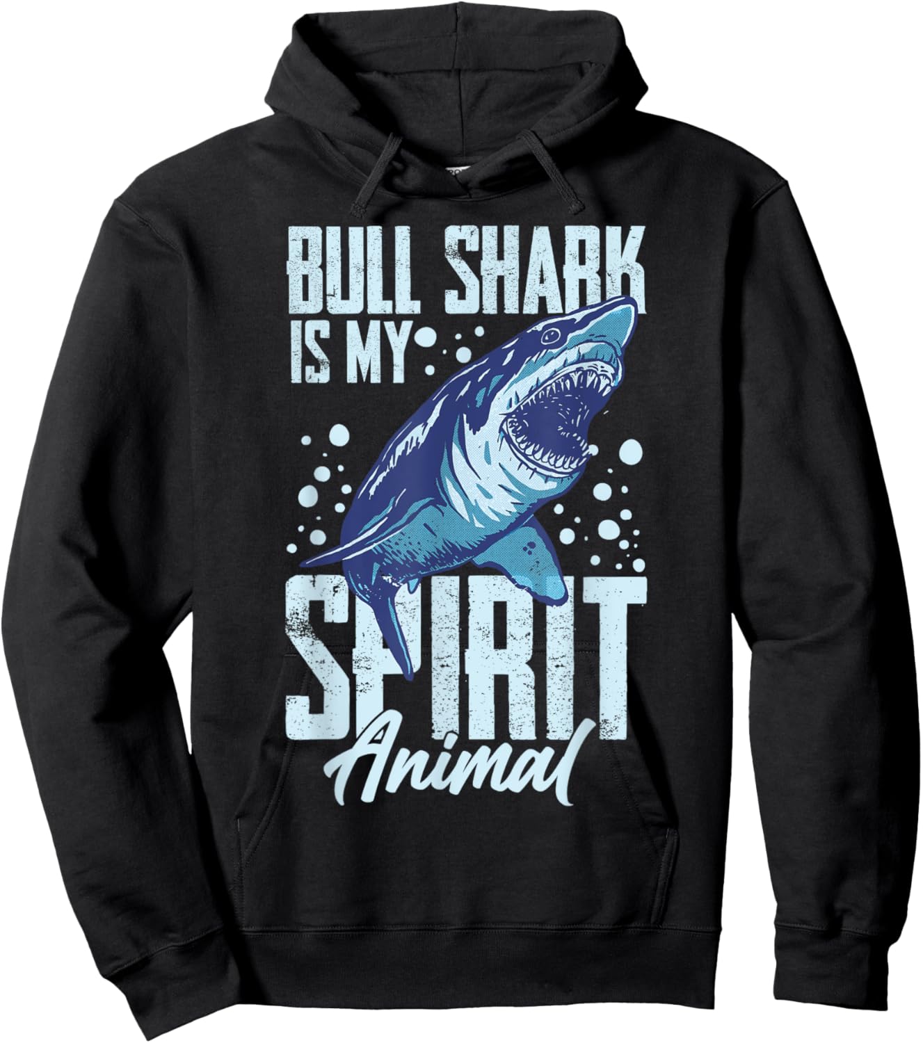 Bull Shark Teeth Animal Funny Ocean Hoodie - Hoodie | Black