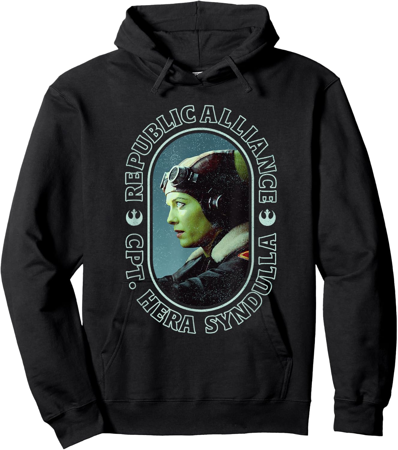 Star Wars: Ahsoka Captain Hera Syndulla Oval Portrait Hoodie - Hoodie | Black