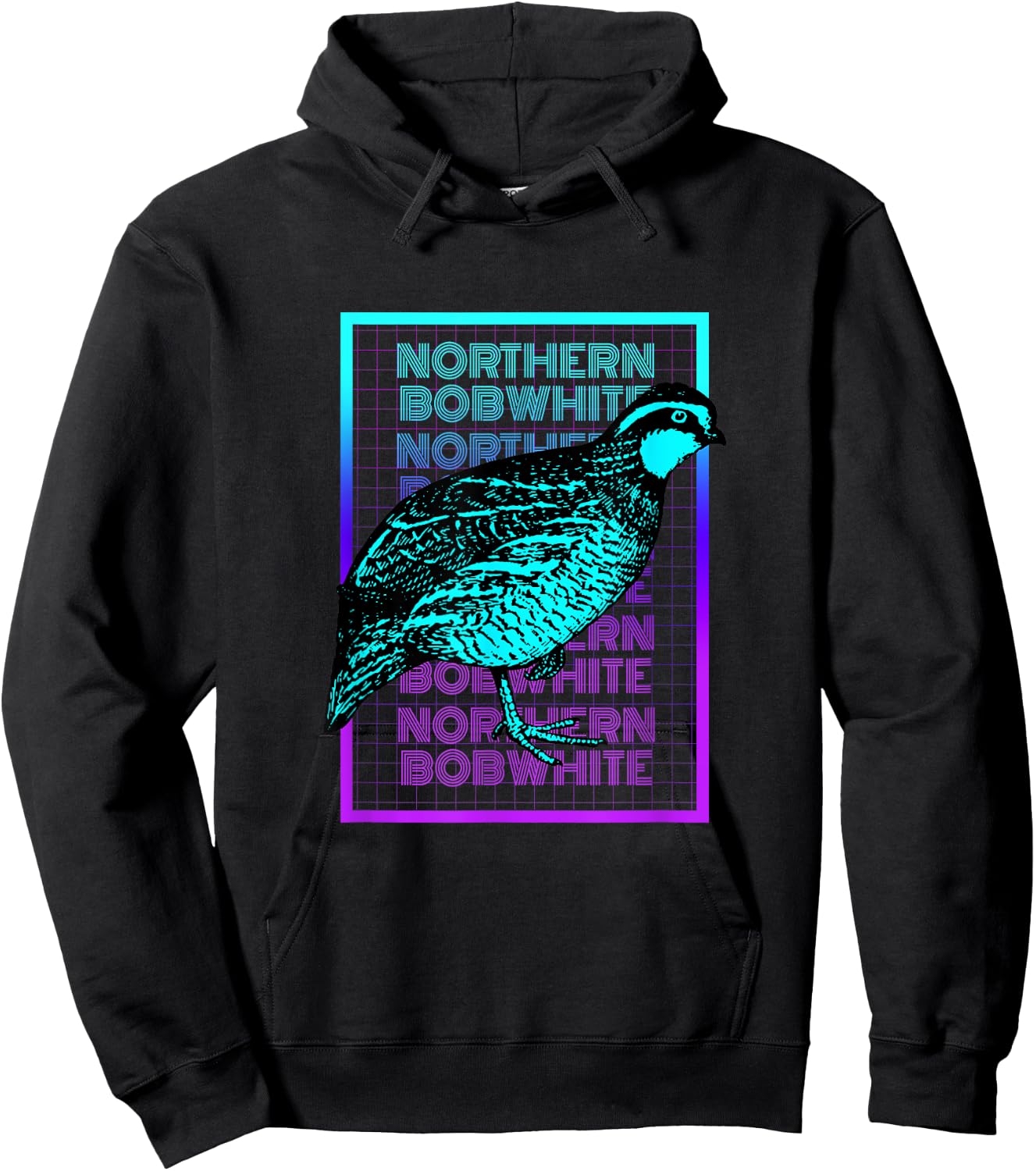 Northern Bobwhite Bird Vintage Retro Northern Bobwhite Hoodie - Hoodie | Black