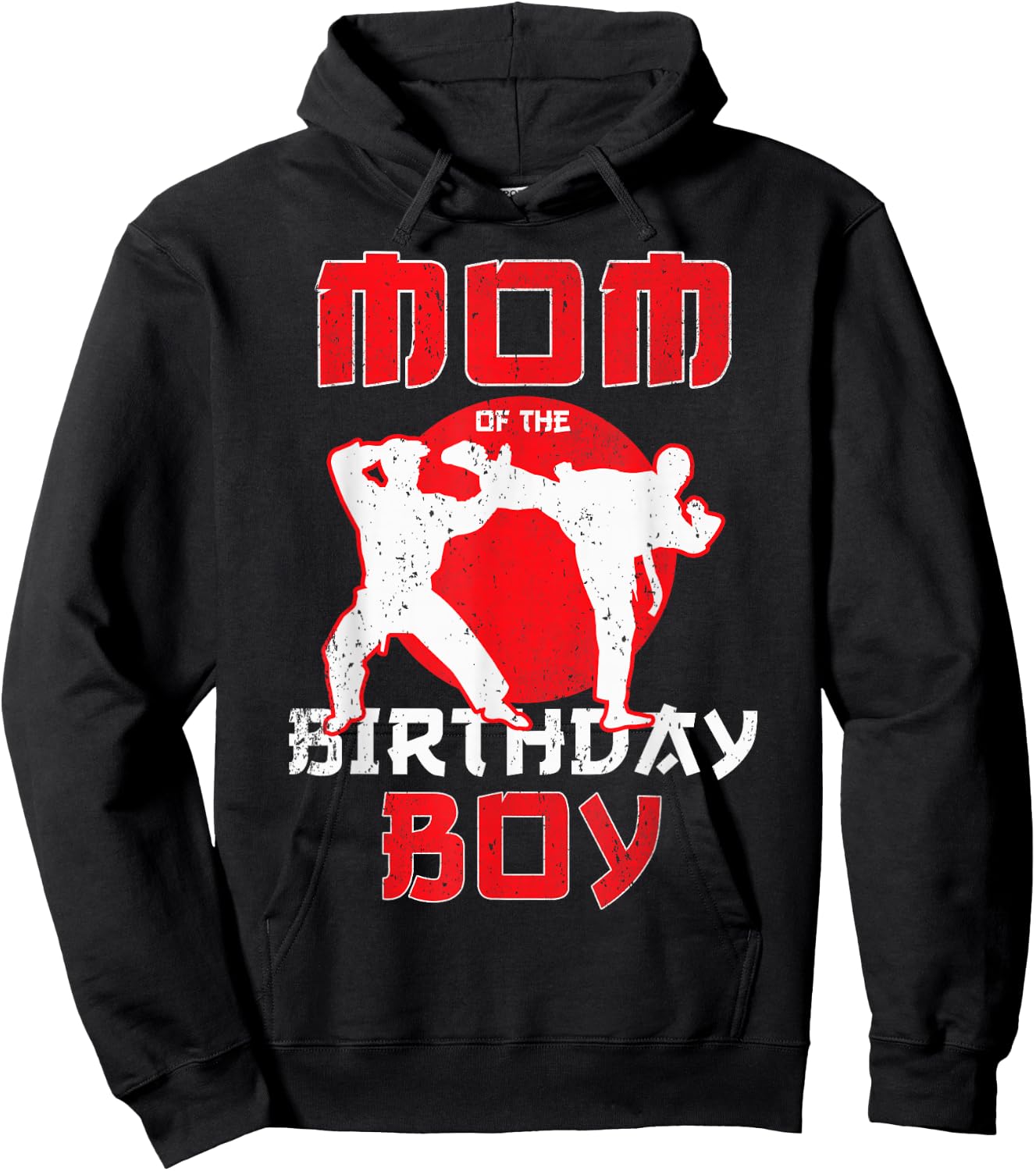 Mom Of The Birthday Karate Taekwondo Boy Martial Arts Hoodie - Hoodie | Black