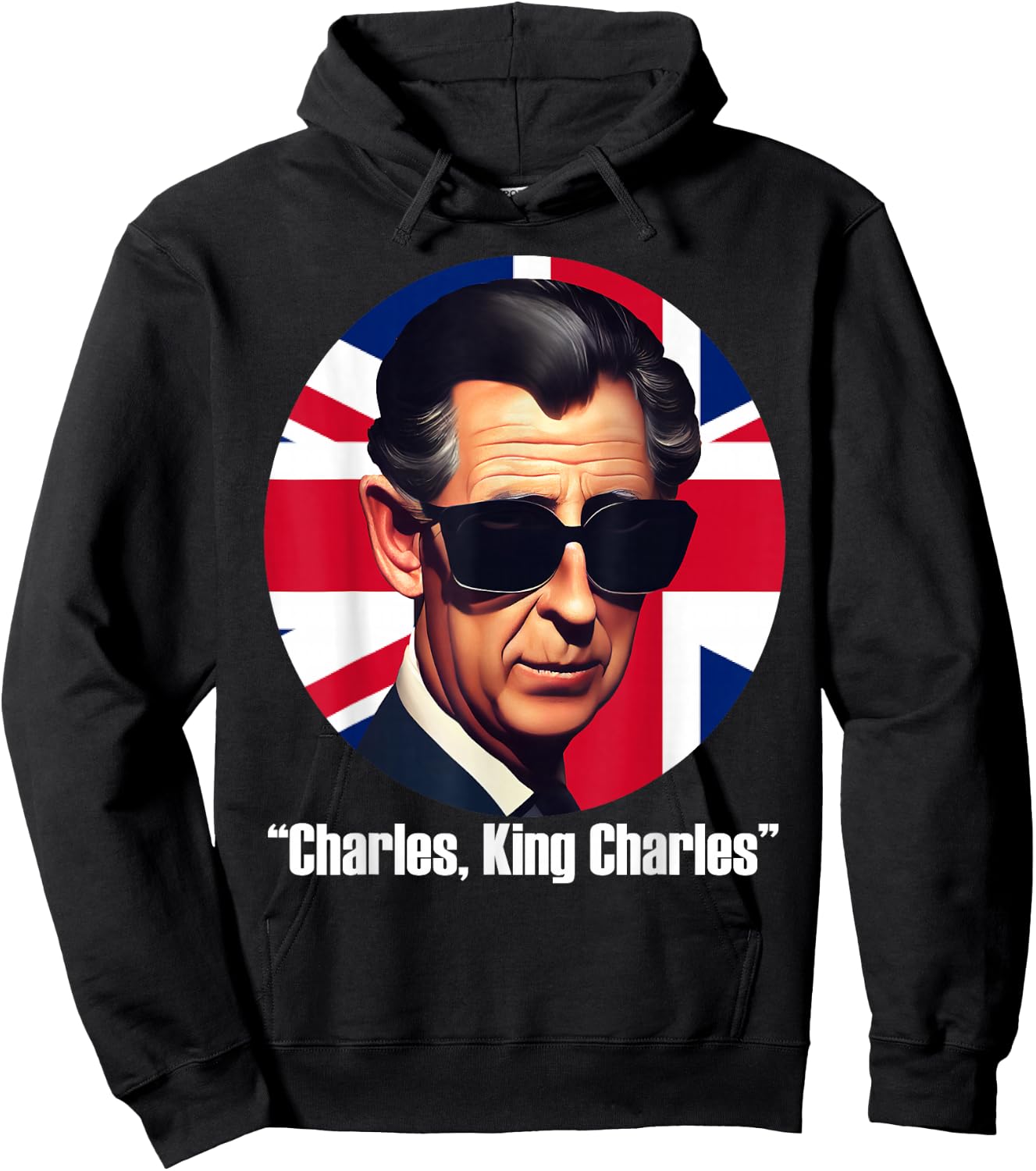 King Charles III Royal Coronation Funny British UK Souvenir Hoodie - Hoodie | Black