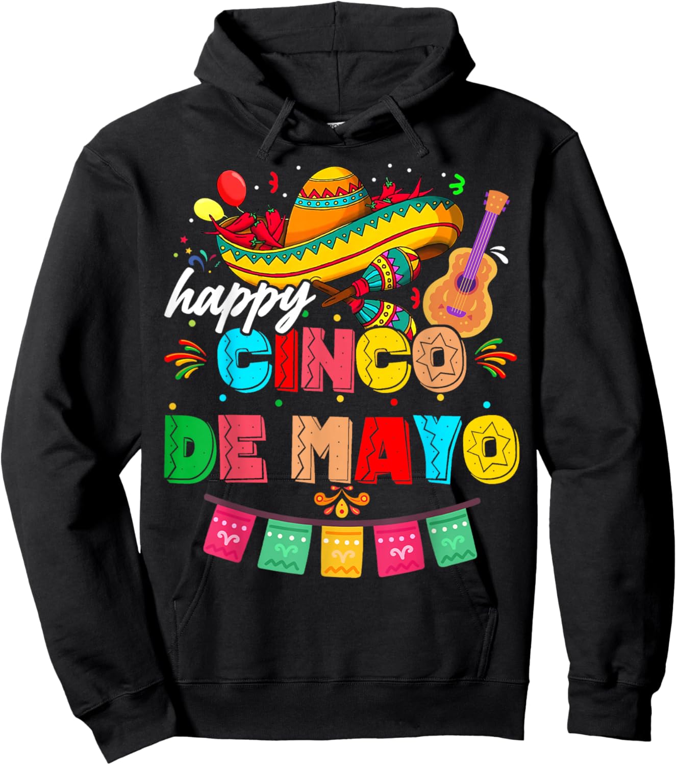 Happy 5 De Mayo Lets Fiesta Viva Mexico Cinco De Mayo Man Hoodie - Hoodie | Black