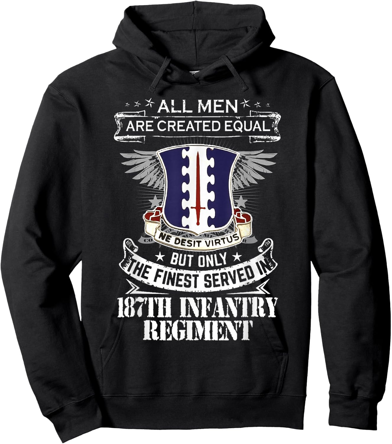 187th Infantry Regiment US Army Hoodie - Hoodie | Black