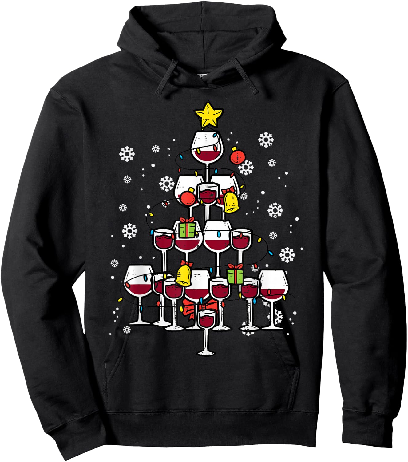 Christmas Tree Funny Winter Xmas Women Men Adult Hoodie - Hoodie | Black