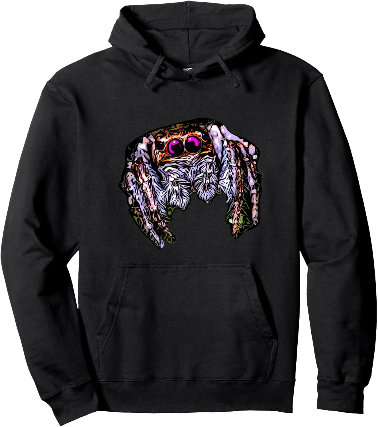 Jumping Spider Mom Dad Spooder Cute Brown Spood Pet Spider Hoodie - Hoodie | Black