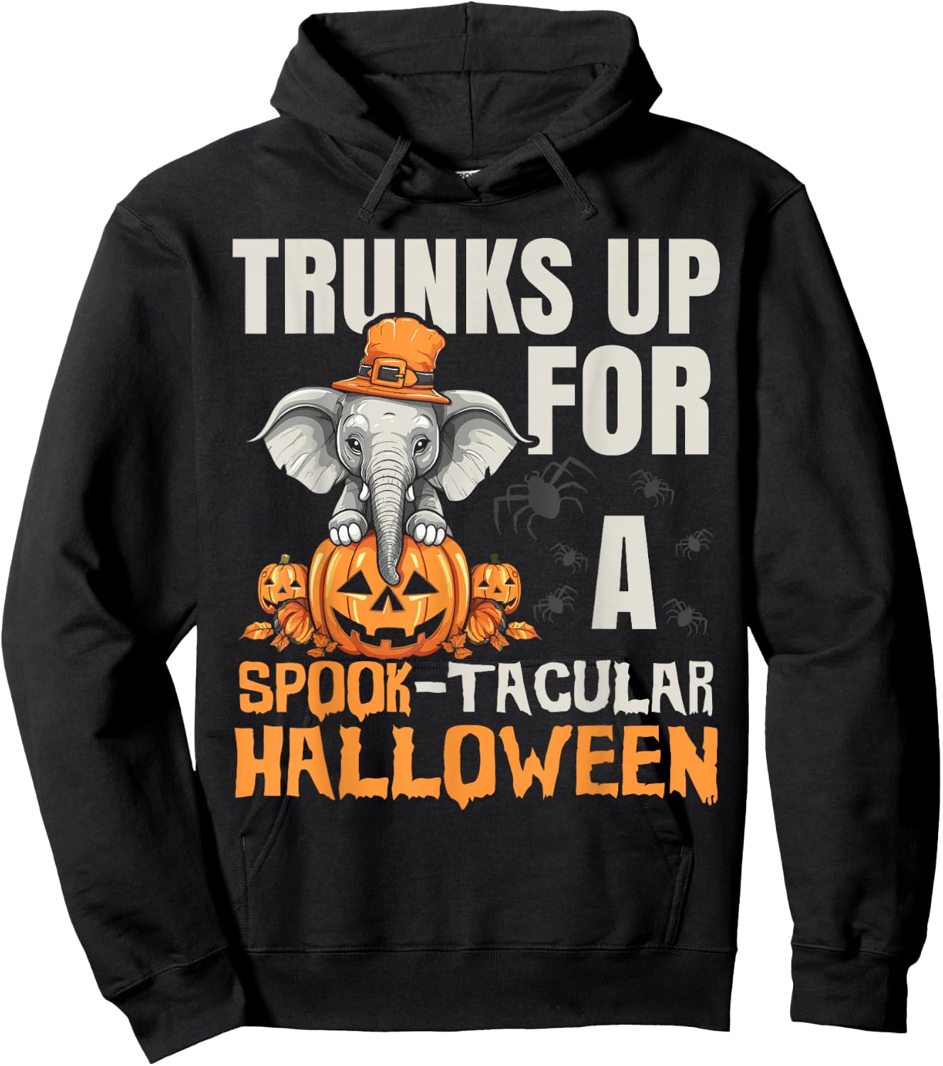 Elephant Halloween Safari Trick Or Treat Spooky Animal Hoodie - Hoodie | Black
