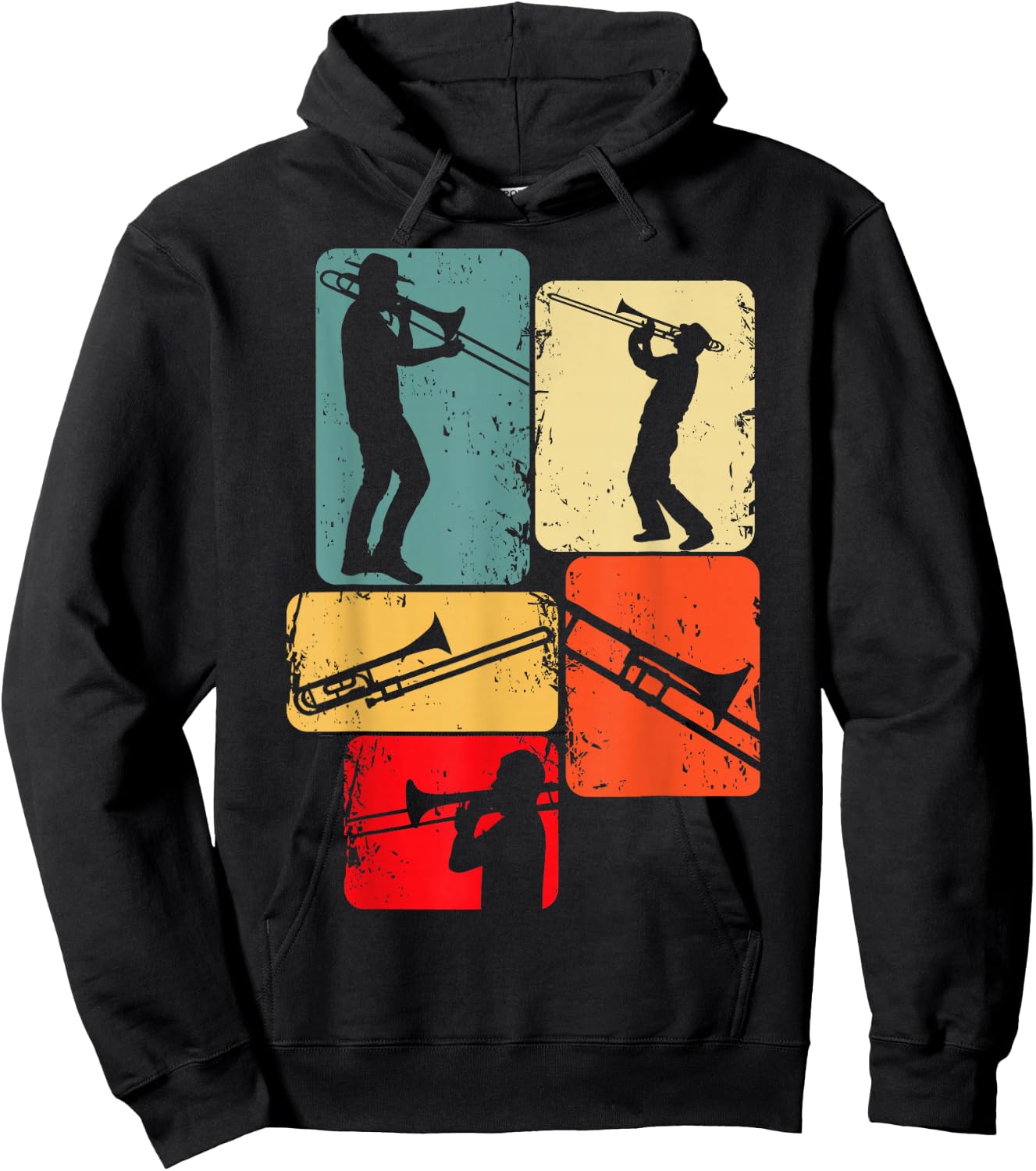 Trombone Trombonist Musician Jazz Boys Men Hoodie - Hoodie | Black