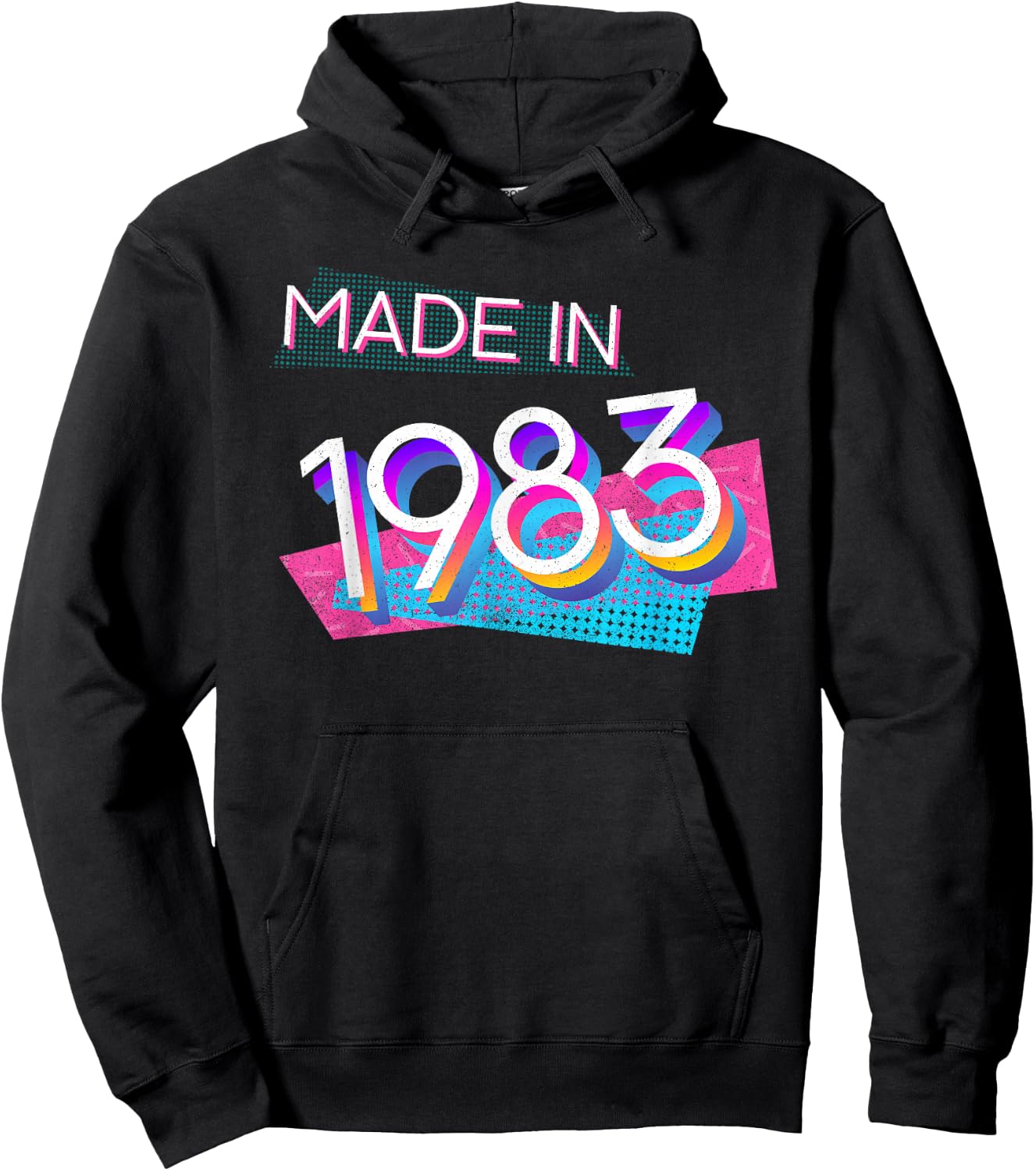 Made in 1983 – Retro Vintage 80s Birthday Party Hoodie - Hoodie | Black