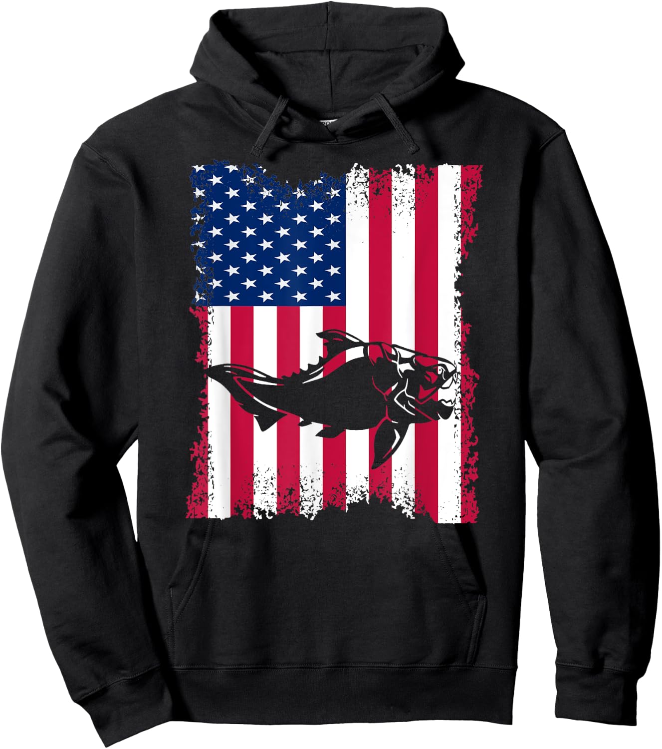 Dunkleosteus Lover Vintage US Flag Dunkleosteus Hoodie - Hoodie | Black
