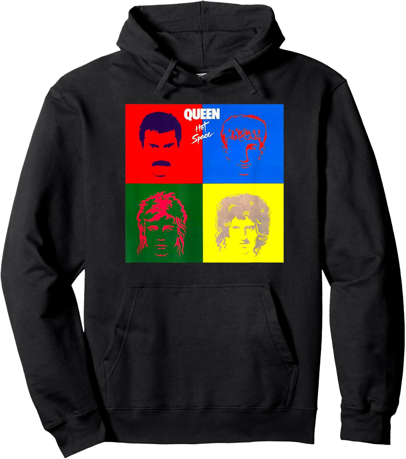 Official Queen Hot Space Hoodie - Hoodie | Black