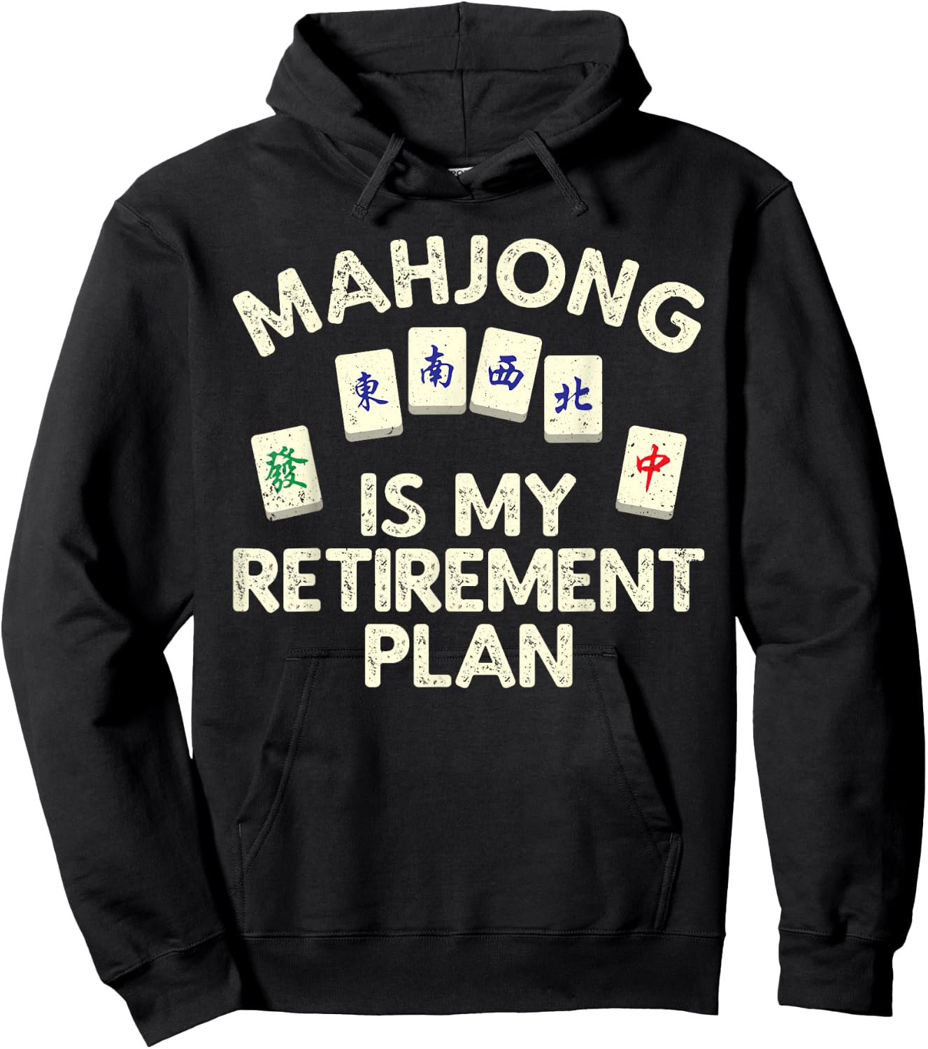 Funny Mahjong Design Women Mahjong Player Retirement Hoodie - Hoodie | Black