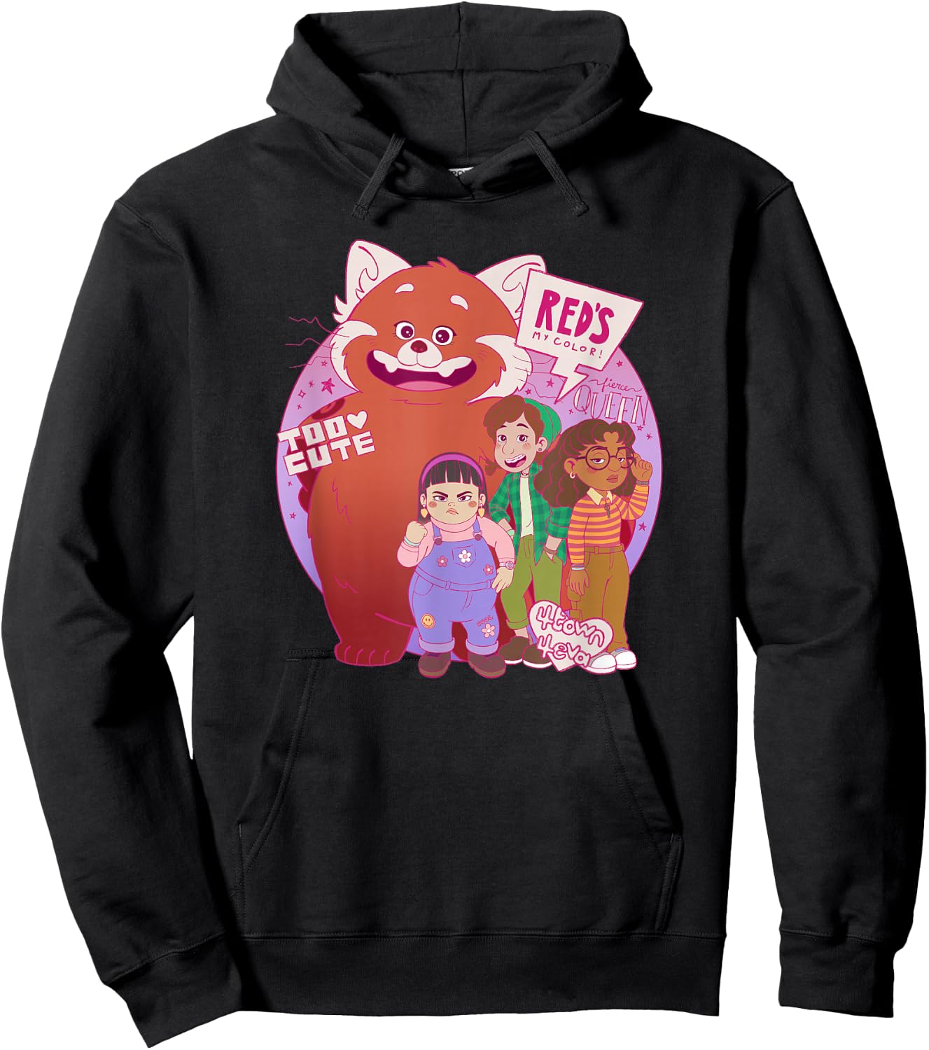 Disney Pixar Turning Red Group Shot Red's My Color Hoodie - Hoodie | Black