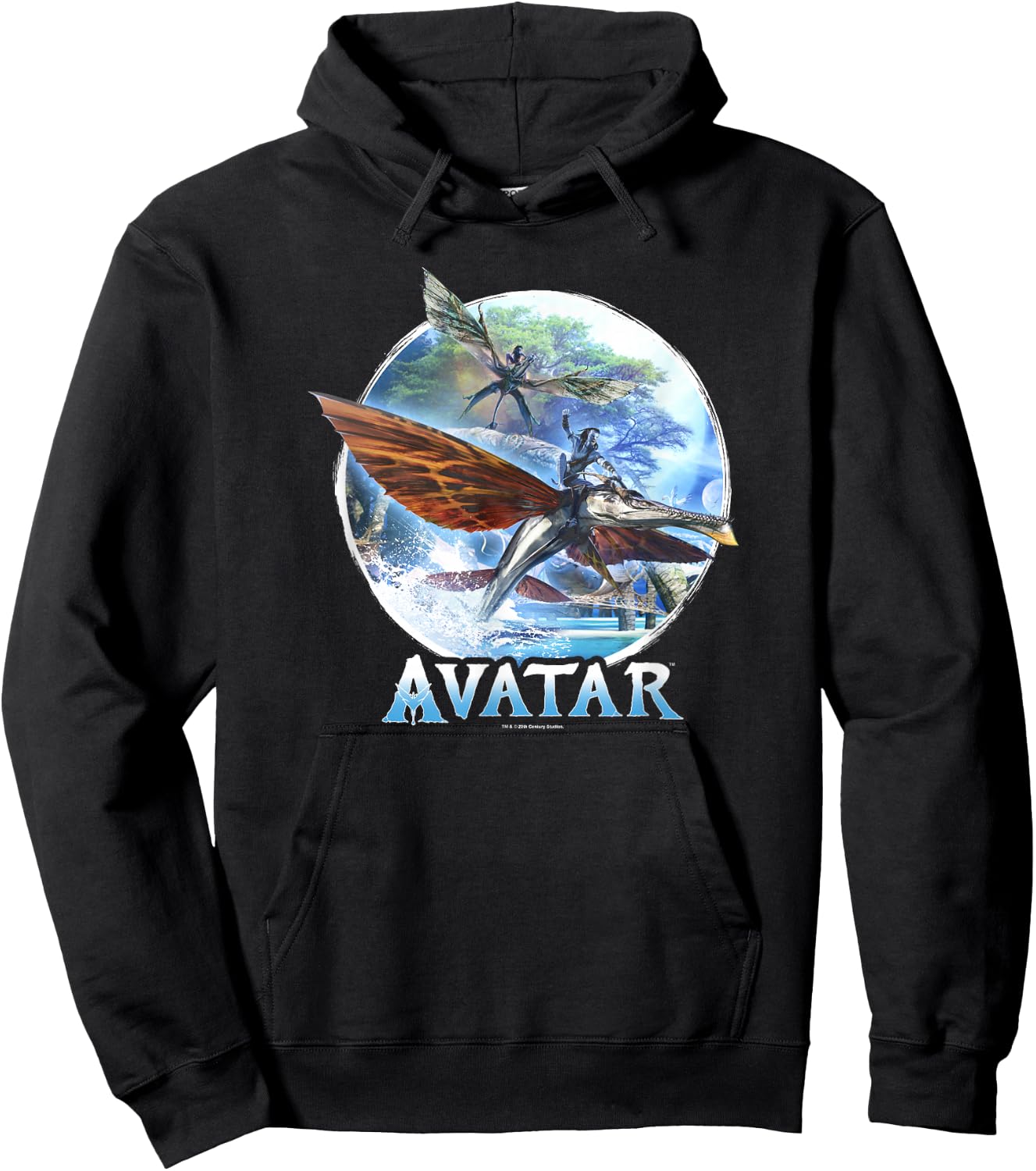 Avatar: The Way of Water Banshee Flight Water Circle Hoodie - Hoodie | Black