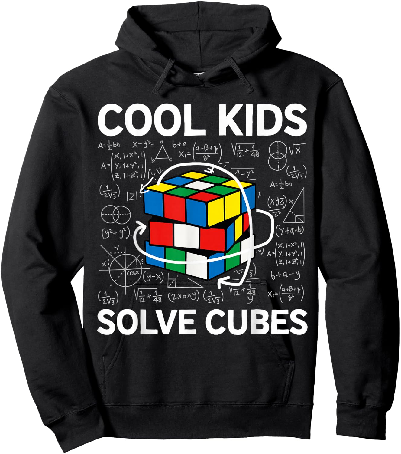 Competitive Puzzle Cube Cool Kids Solve Cubes Speed Cubing Hoodie - Hoodie | Black