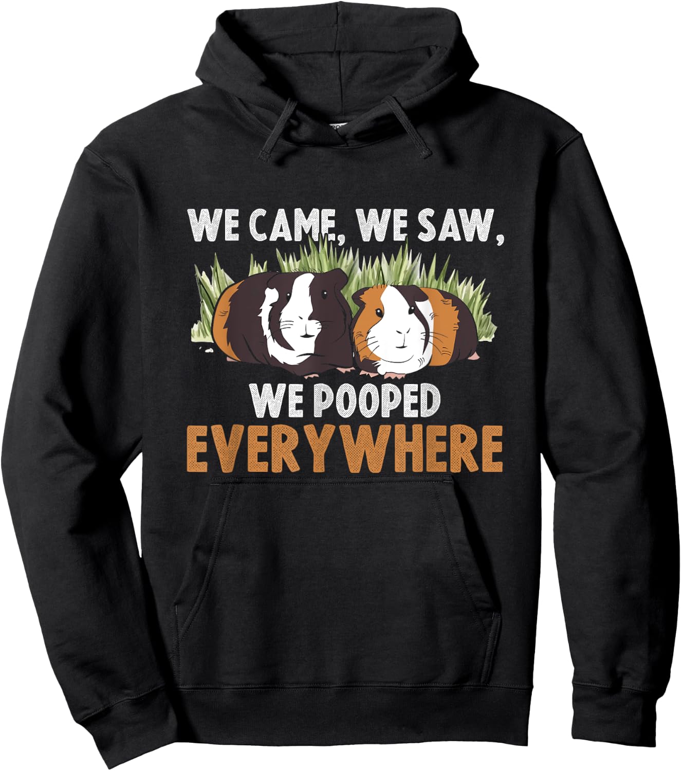 We Came We Saw We Pooped Everywhere Wheek Cavy Guinea Pig Hoodie - Hoodie | Black