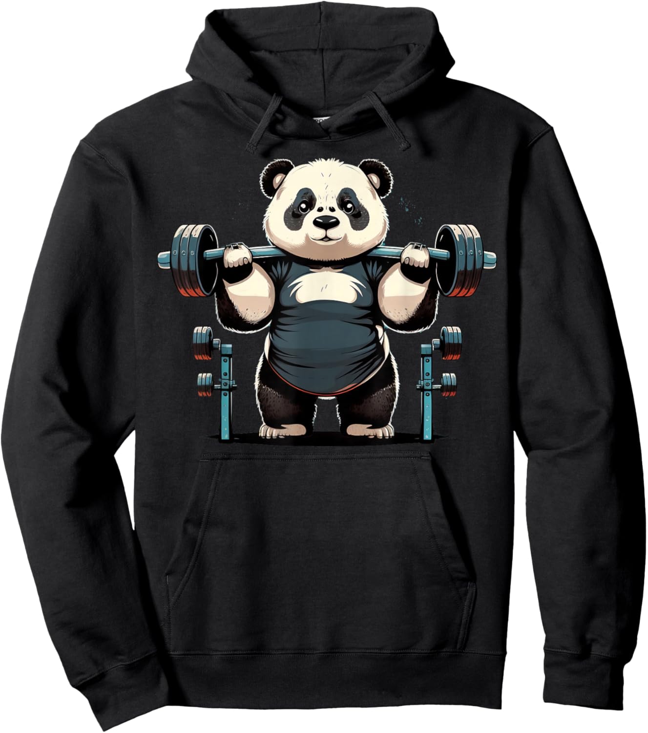 Panda Weightlifting Funny Fitness Gym Panda Hoodie - Hoodie | Black
