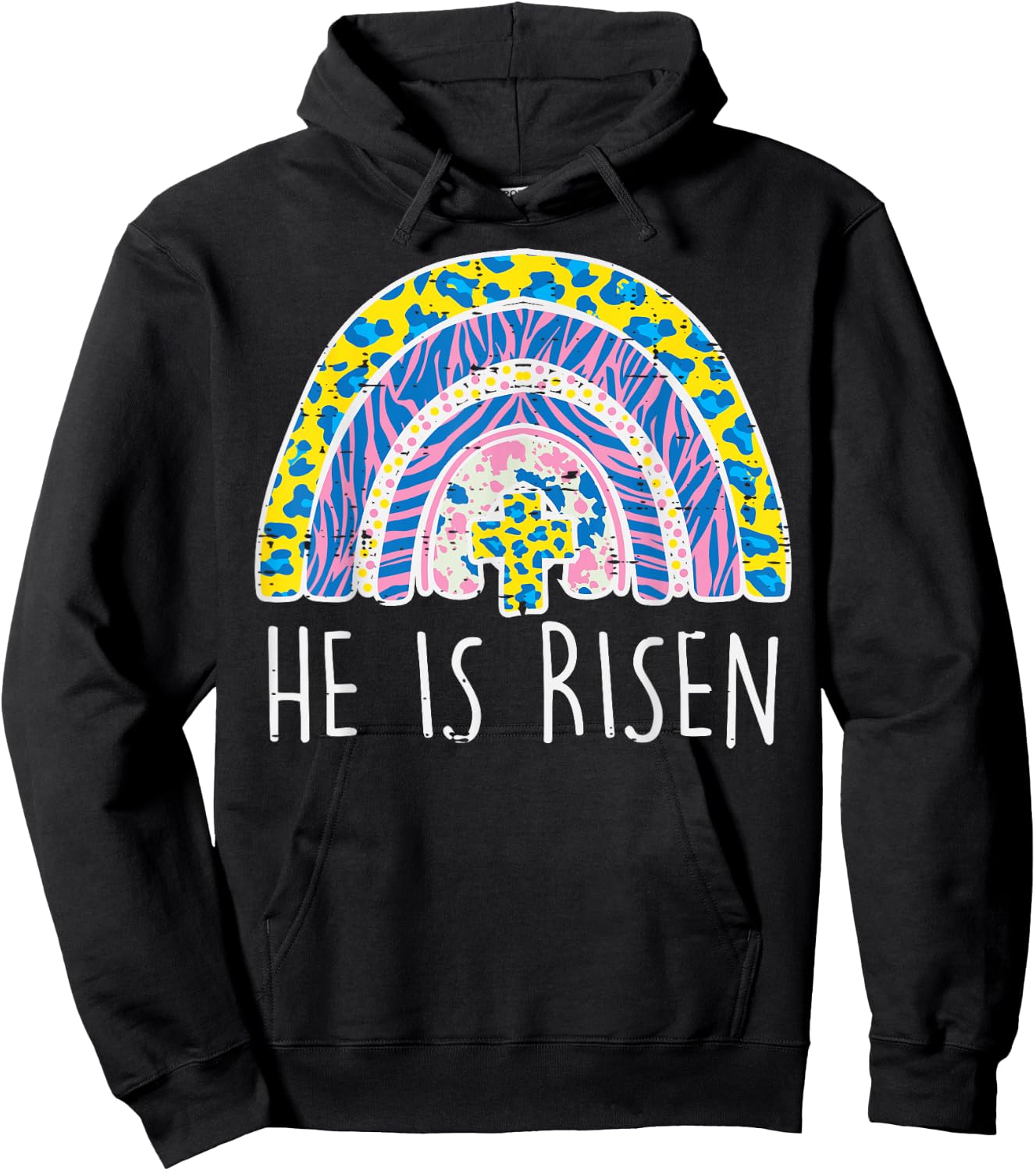 Easter He Is Risen Jesus Religious Christian Women Girls Kid Hoodie - Hoodie | Black