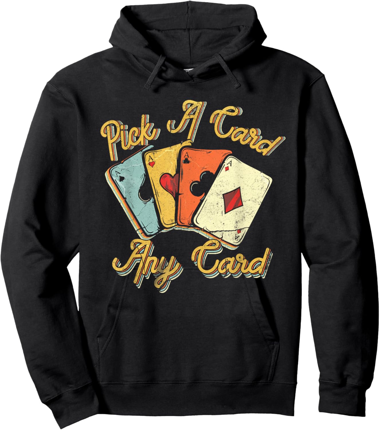 Cool Magician Pick A Card Magic Poker Game Any Cards Hoodie - Hoodie | Black