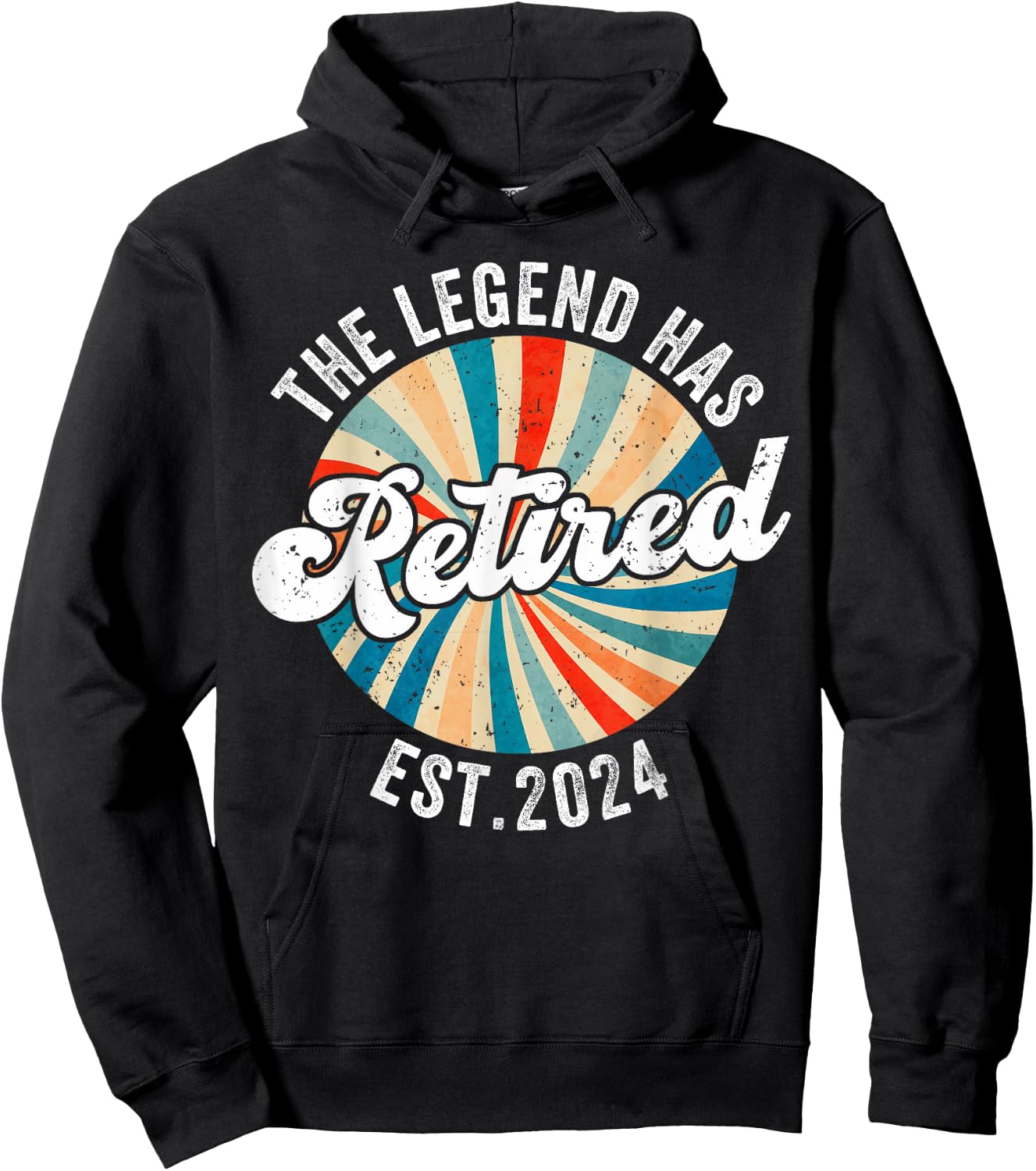 The Legend Has Retired 2024 Funny Retirement Men Hoodie - Hoodie | Black