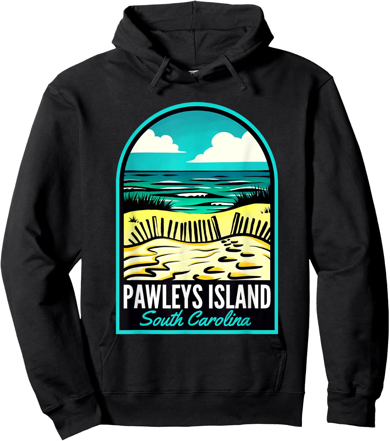 Pawleys Island SC Vintage Hoodie - Hoodie | Black
