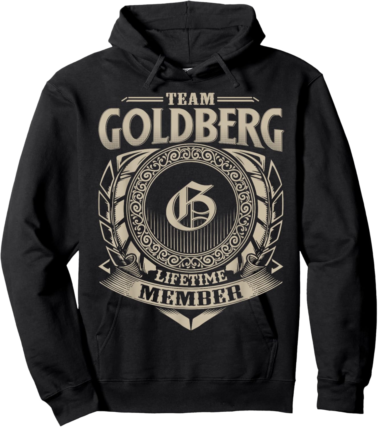Team GOLDBERG Lifetime Member Vintage GOLDBERG Family Hoodie - Hoodie | Black