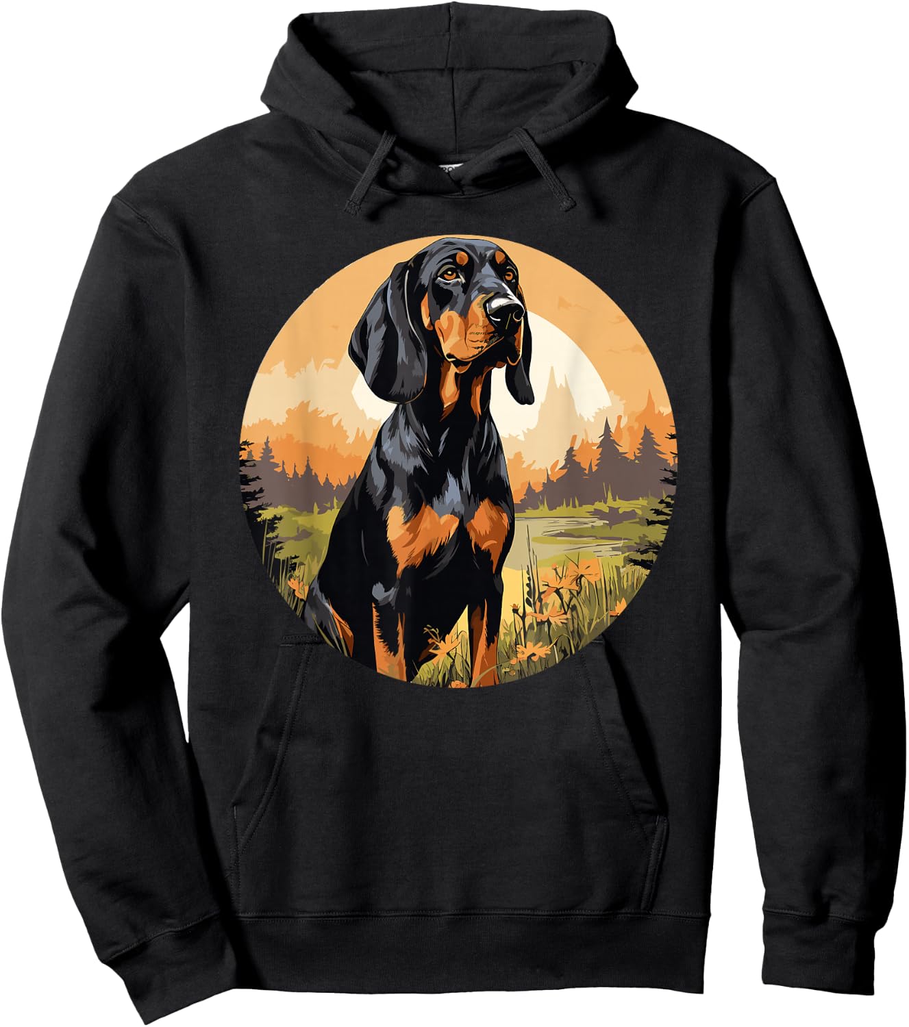 Black and Tan Coonhound Dog Black and Tan Coonhound Hoodie - Hoodie | Black