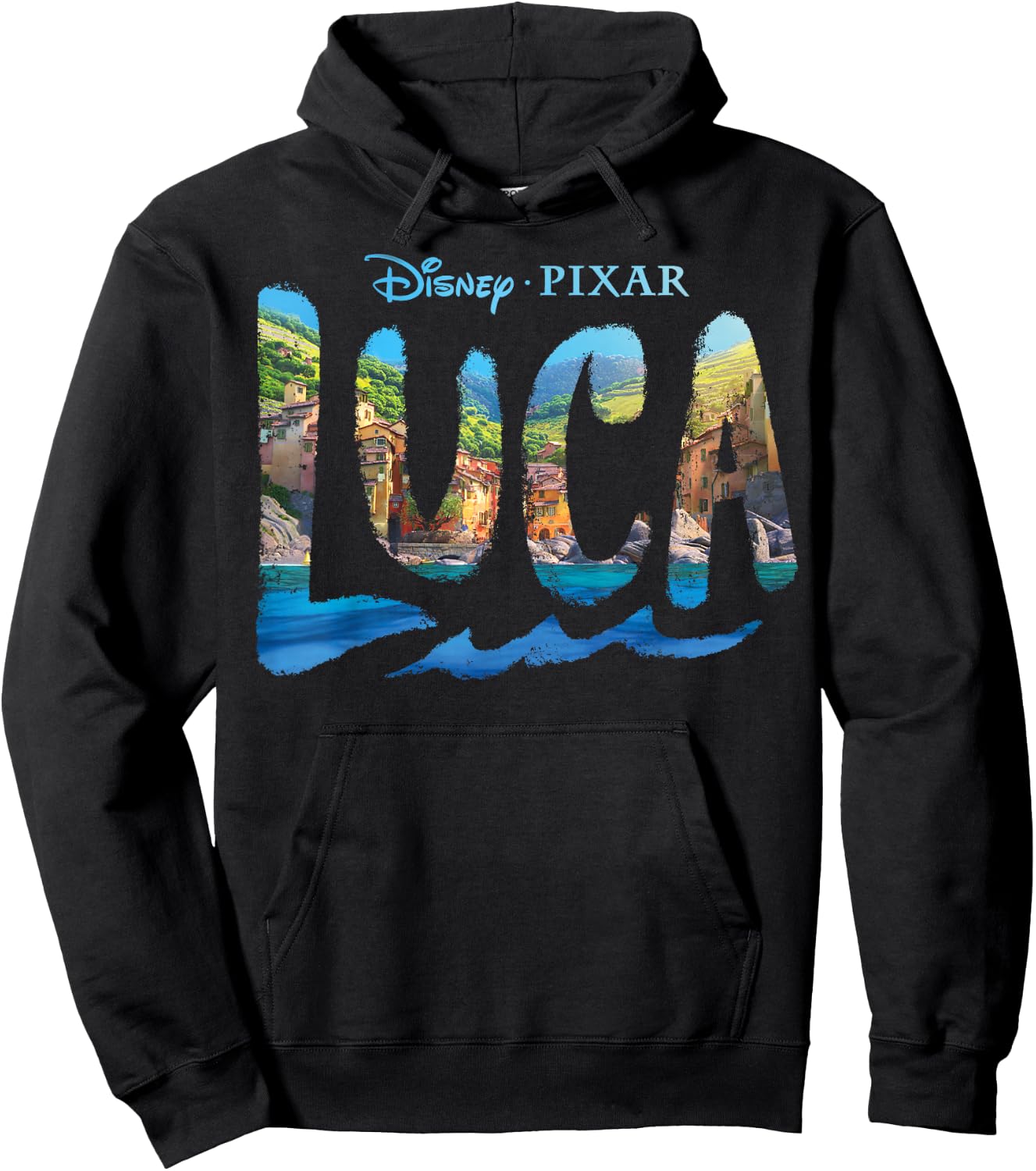 Disney and Pixar's Luca Movie Logo Hoodie - Hoodie | Black