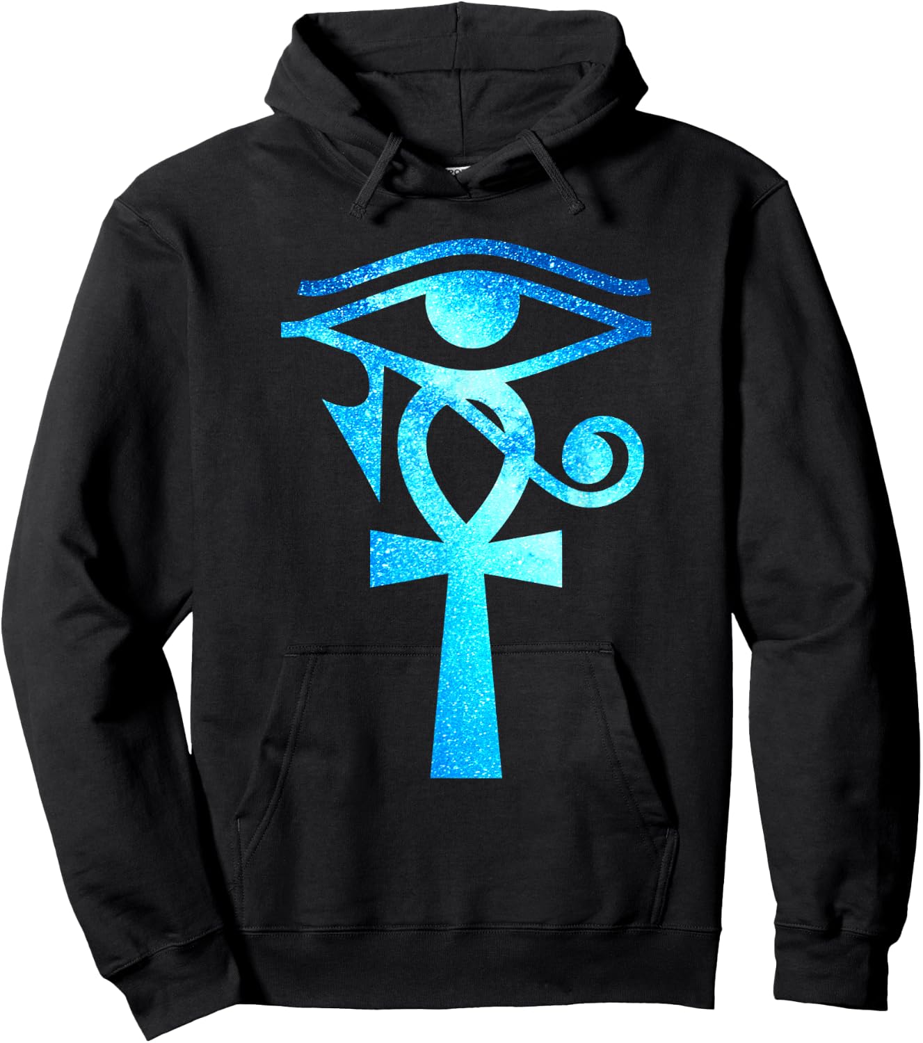 Ankh Eye of Horus Ancient Egyptian Symbol Galaxy Crux Ansata Hoodie - Hoodie | Black