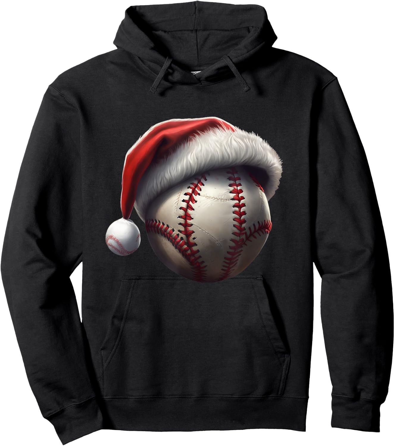 Christmas Baseball Hoodie - Hoodie | Black