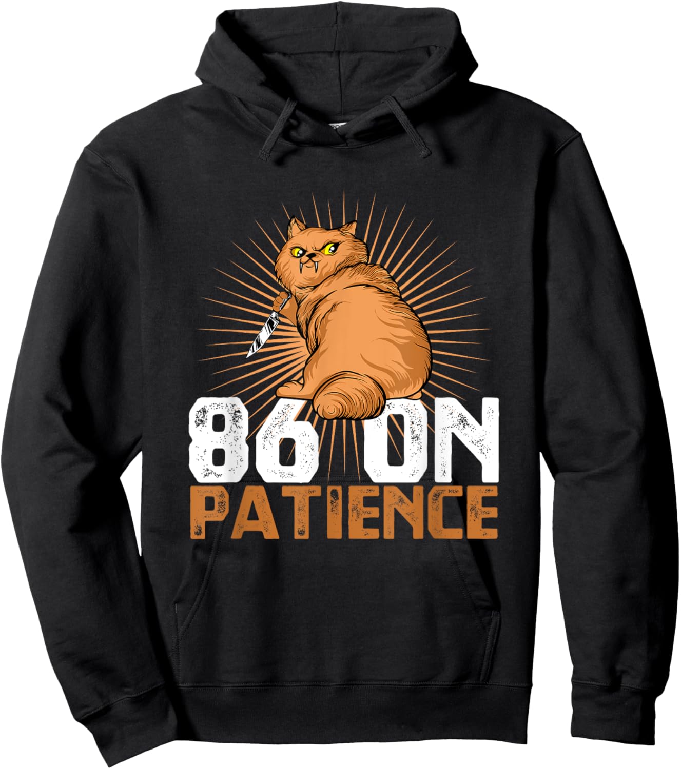 Funny Line Cook And Kitchen Staff A 86 On Patience Fry Cook Hoodie - Hoodie | Black