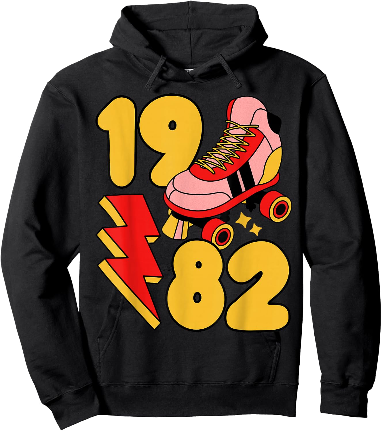 1982 Retro Roller Skate Vintage 80s Nostalgia Collector Hoodie - Hoodie | Black