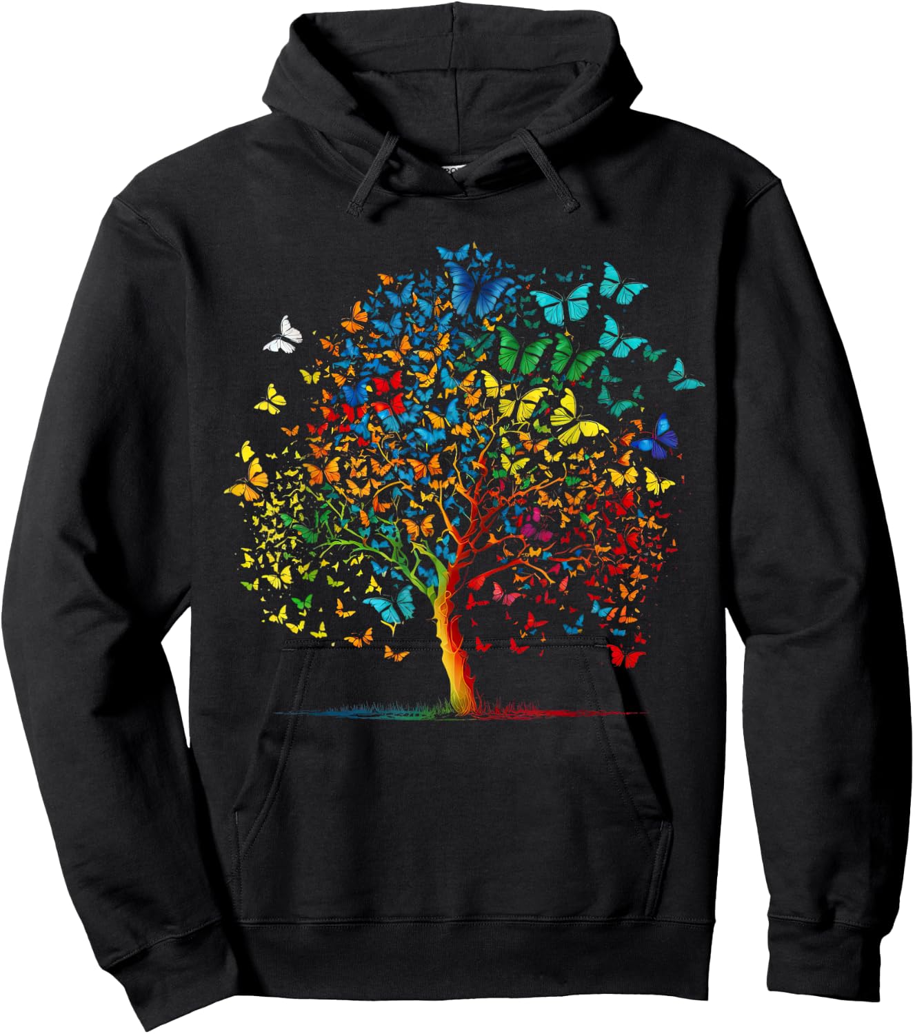 Butterfly Tree funny butterfly Hoodie - Hoodie | Black